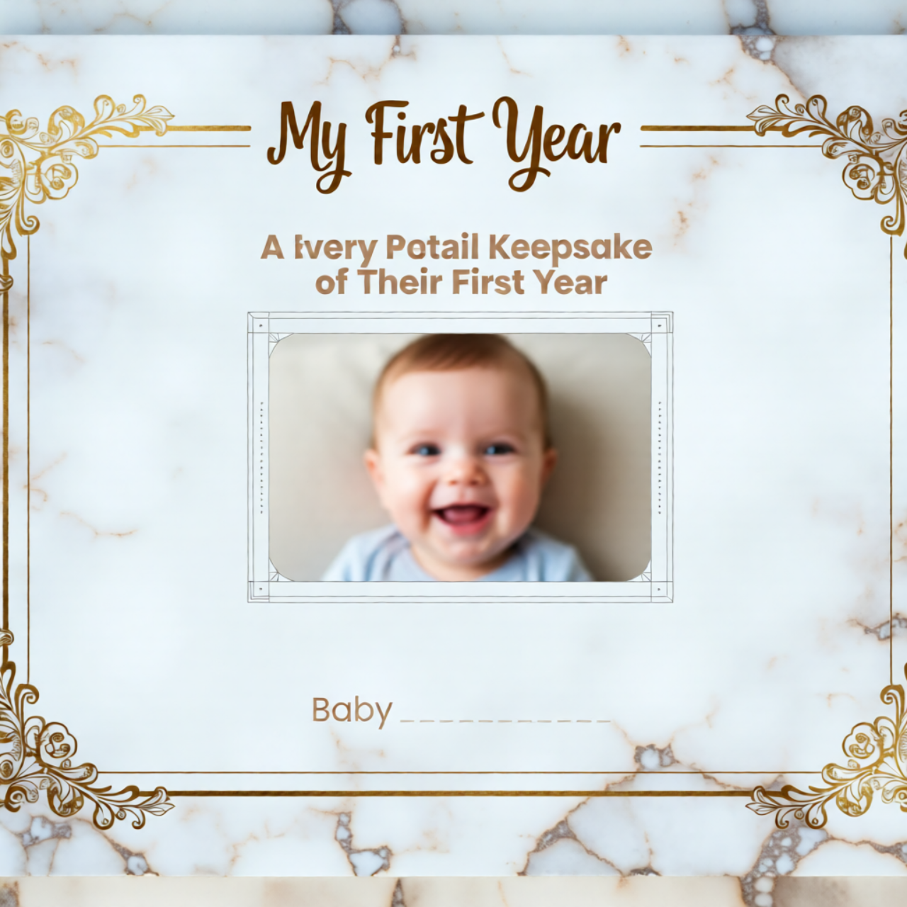 First Birthday Photo Book Keepsake | My First Year Memories | 11.5 x 8 | Thoughtful Gift for Moms and Kids product thumbnail image