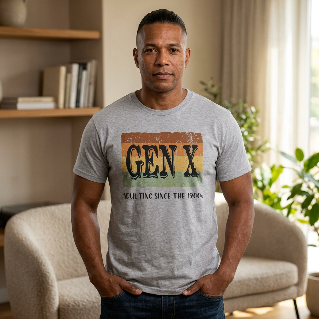 Gen X T-Shirt — Vintage 'Adulting Since the 1900s' Retro T-Shirt product thumbnail image