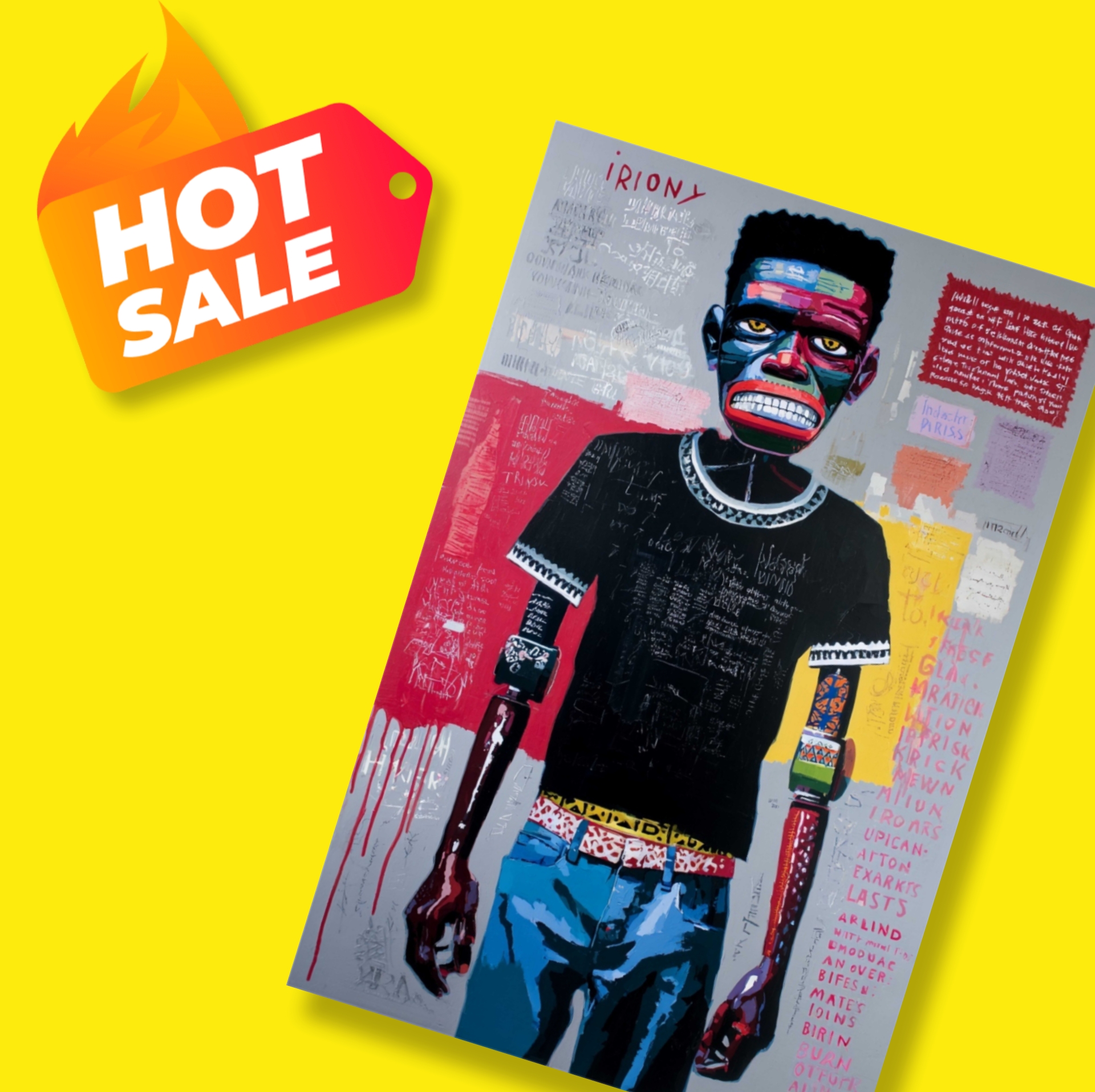 Rolled Poster — Bold Street Art Portrait Print