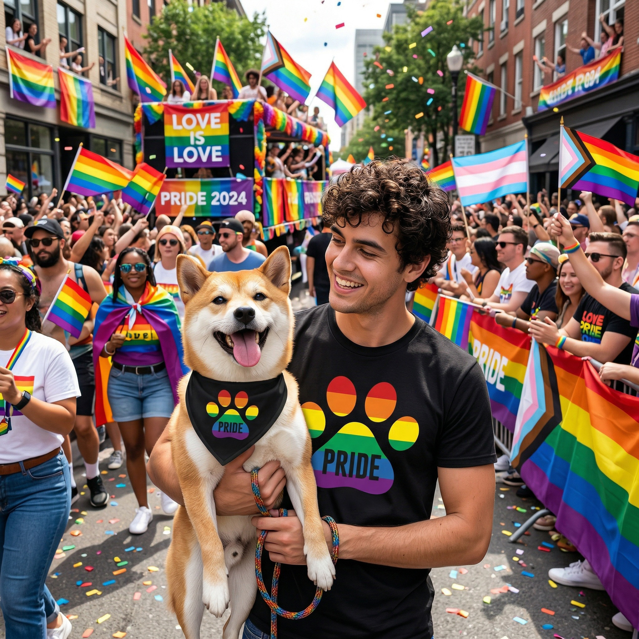 Doggy Parent "PRIDE" T-Shirt — Matching "PRIDE" Doggy Tee
