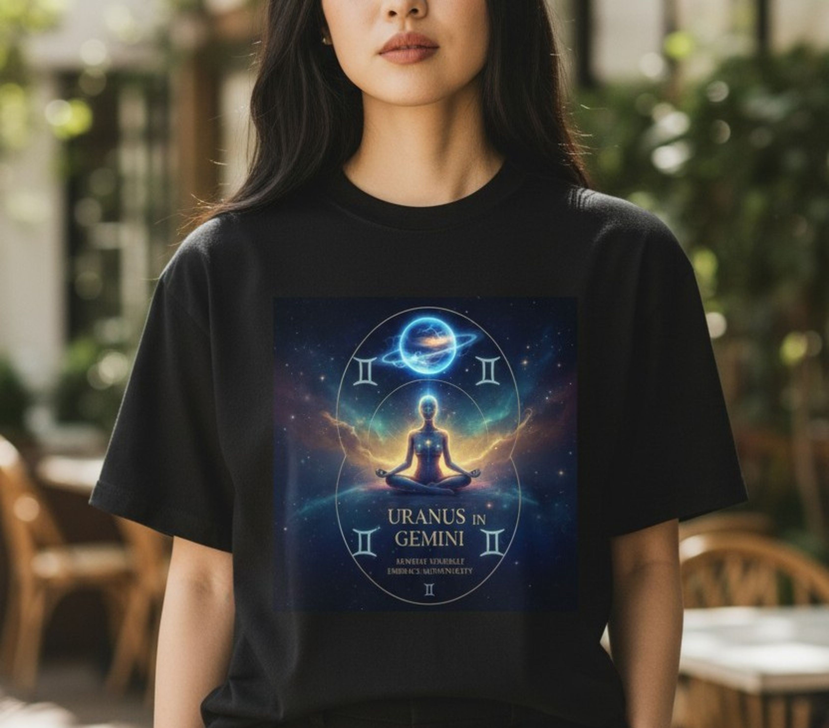 Uranus in Gemini Zodiac T-Shirt — Transcendent Gemini Astrology Event Tee
