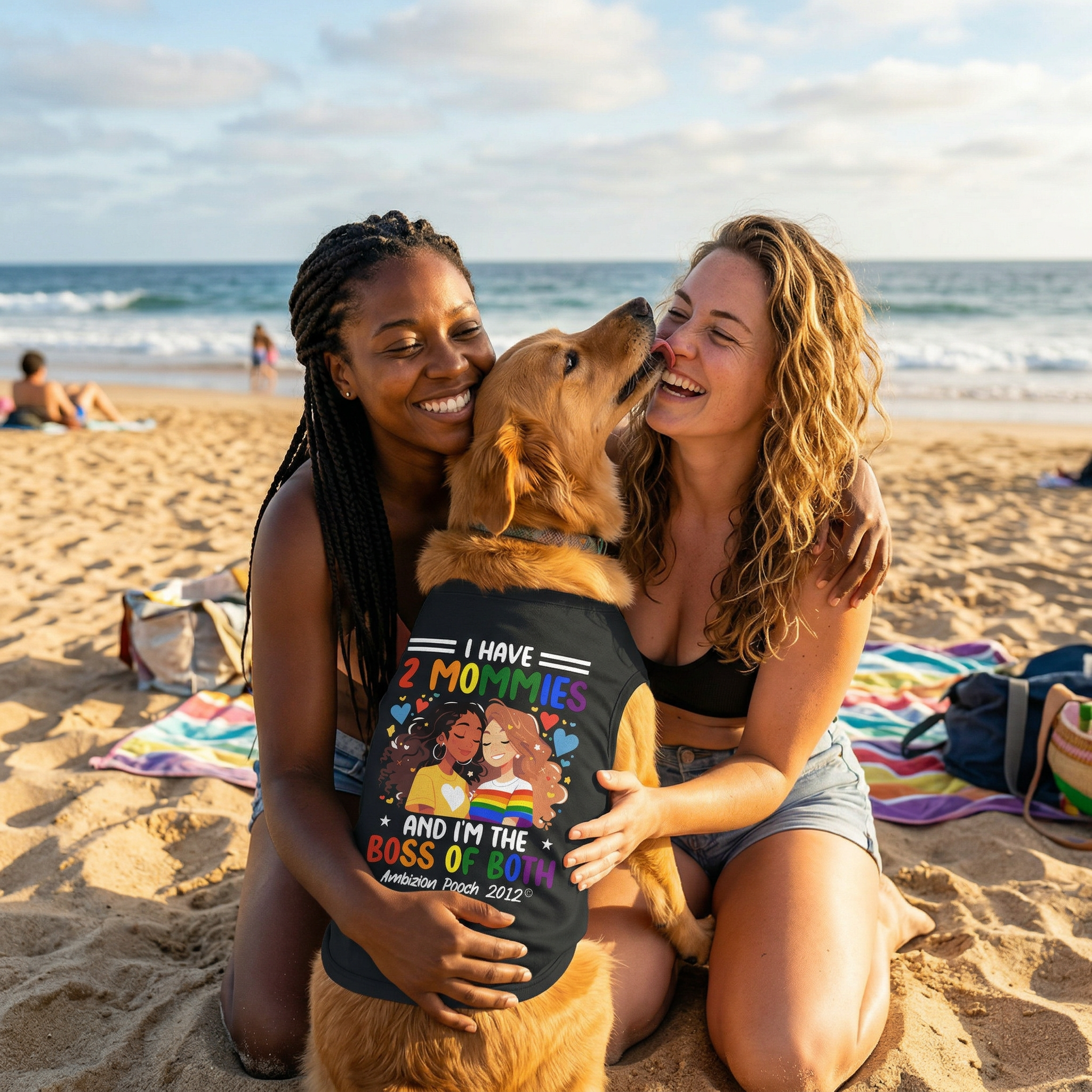 I Have 2 Mommies Velveteen Plush Doggy Blanket (LGBTQ) product thumbnail image