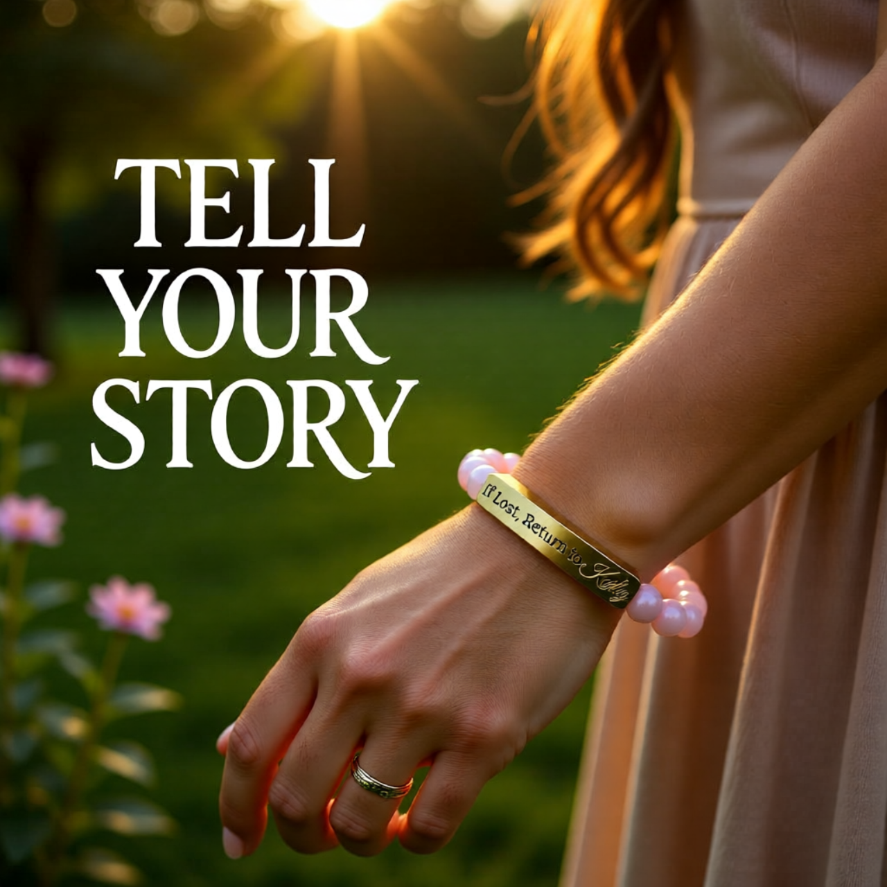 Loved Beyond Measure Engraved Bar Bracelet | Natural Stone Stretch Beaded Jewelry - Perfect Gift for Him or Her product thumbnail image Loved Beyond Measure Engraved Bar Bracelet | Natural Stone Stretch Beaded Jewelry - Perfect Gift for Him or Her product thumbnail image