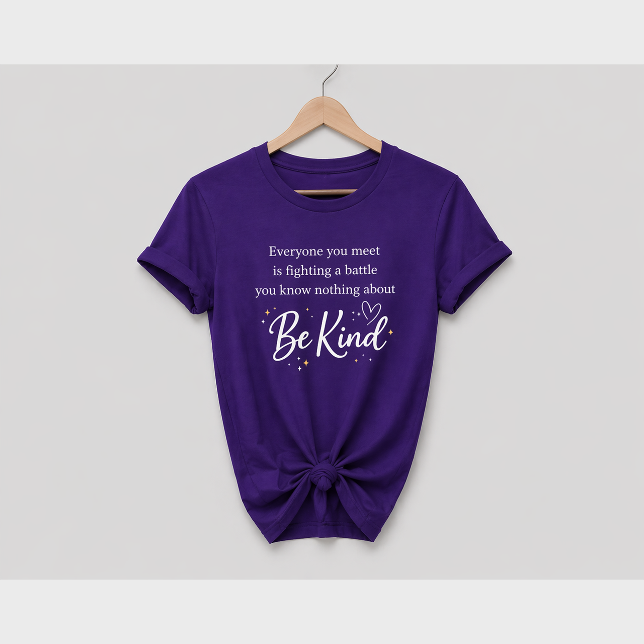Be Kind T-Shirt — “Fight Your Battle” Inspirational Graphic Tee product thumbnail image Be Kind T-Shirt — “Fight Your Battle” Inspirational Graphic Tee product thumbnail image