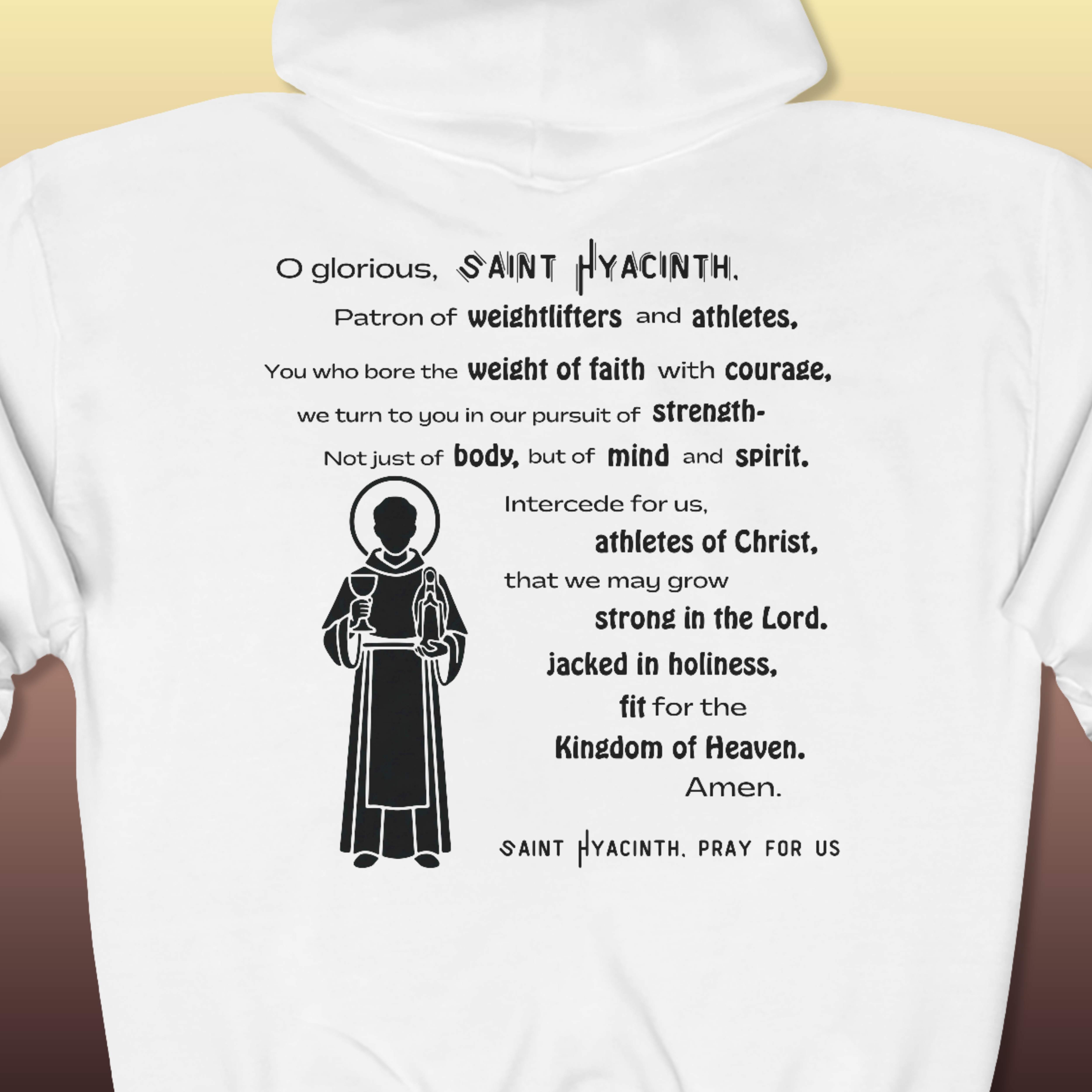 Saint Hyacinth Patron Saint of Weightlifters: Unisex Full Zip Hoodie product thumbnail image Saint Hyacinth Patron Saint of Weightlifters: Unisex Full Zip Hoodie product thumbnail image