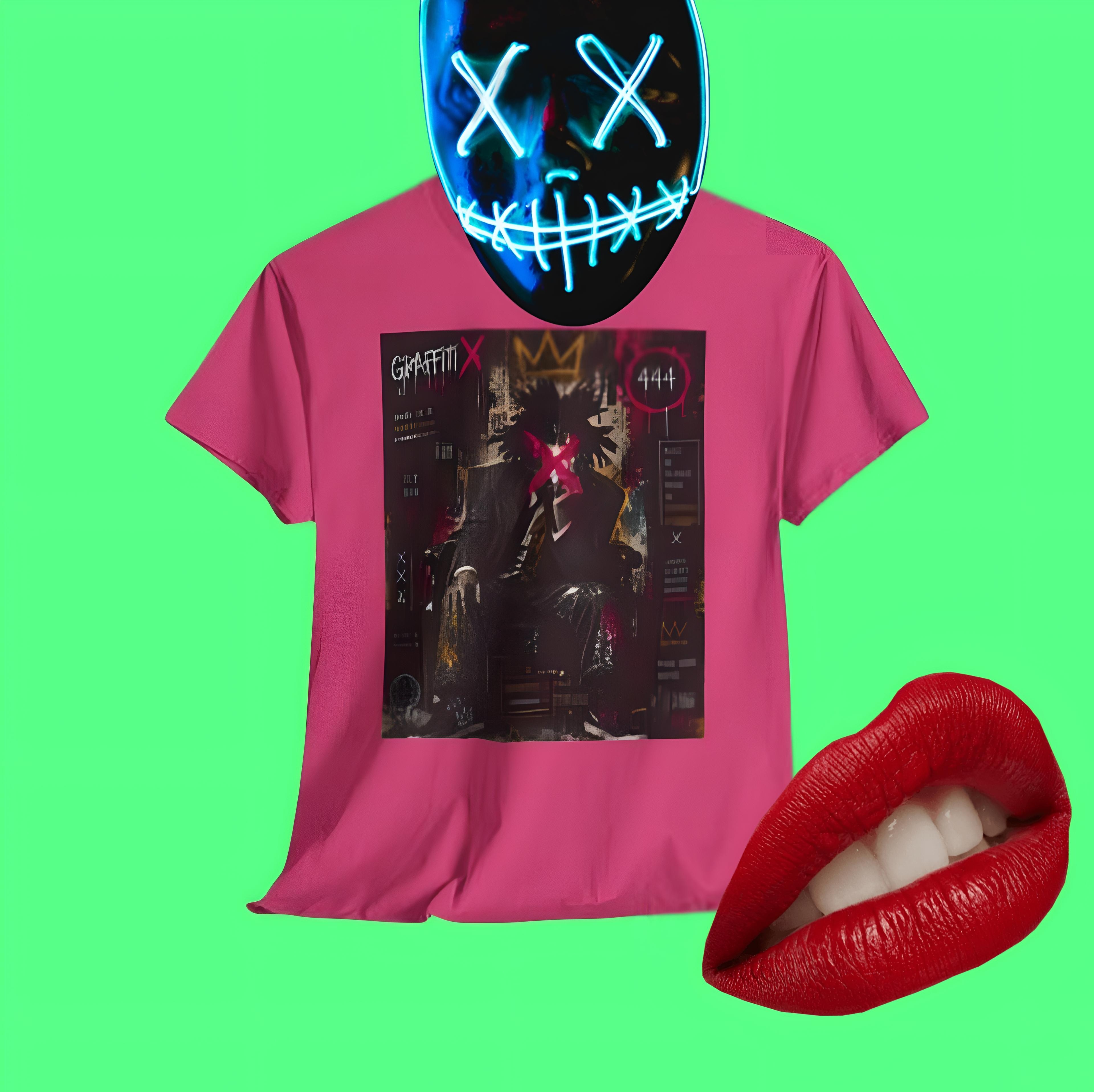 Graffiti King Graphic Tee — Urban Street Art Rap Album Design