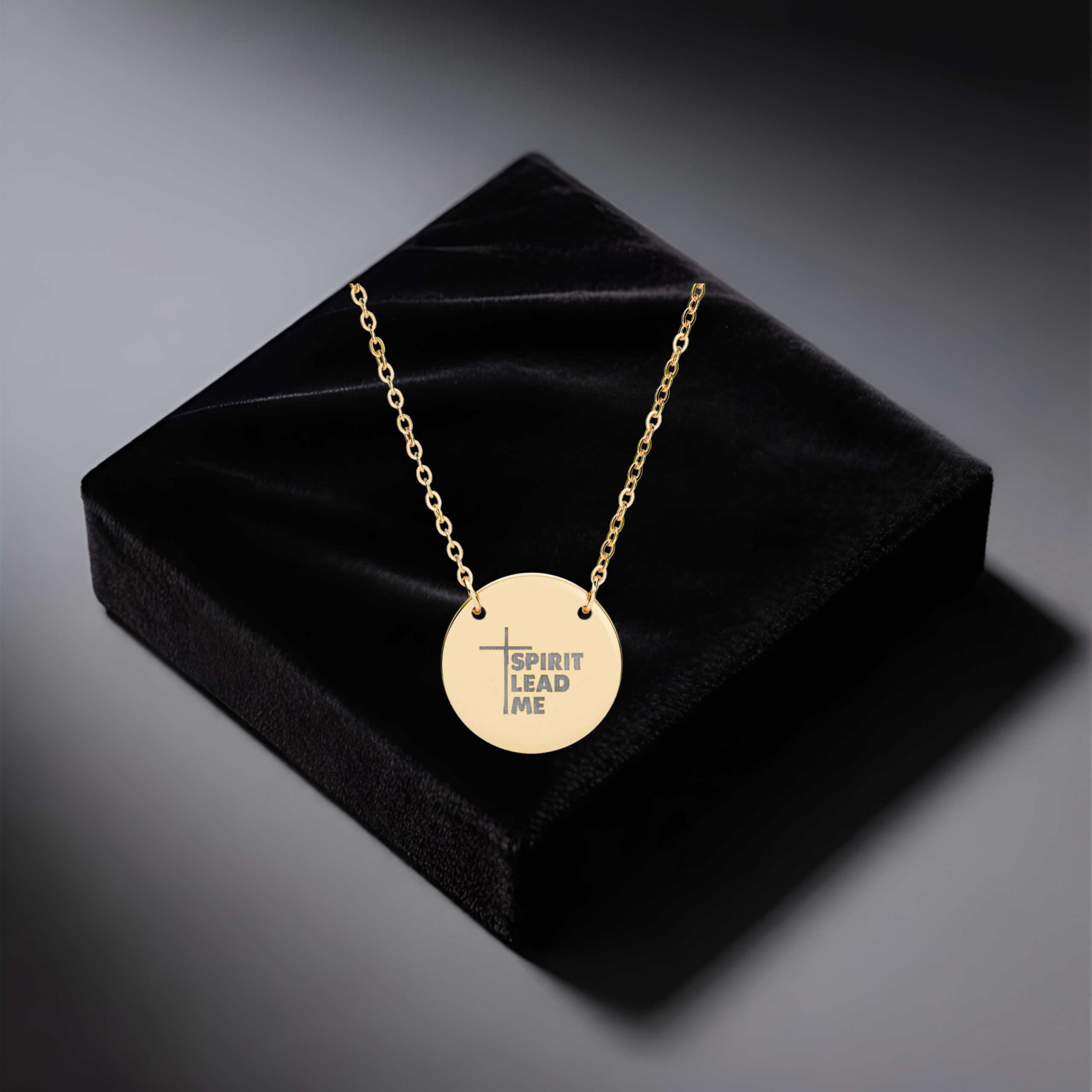 Engraved Circle Necklace "Spirit Lead Me" – Christian Cross Pendant, Inspirational Gift | Unique gift for all occasions product thumbnail image Engraved Circle Necklace "Spirit Lead Me" – Christian Cross Pendant, Inspirational Gift | Unique gift for all occasions product thumbnail image