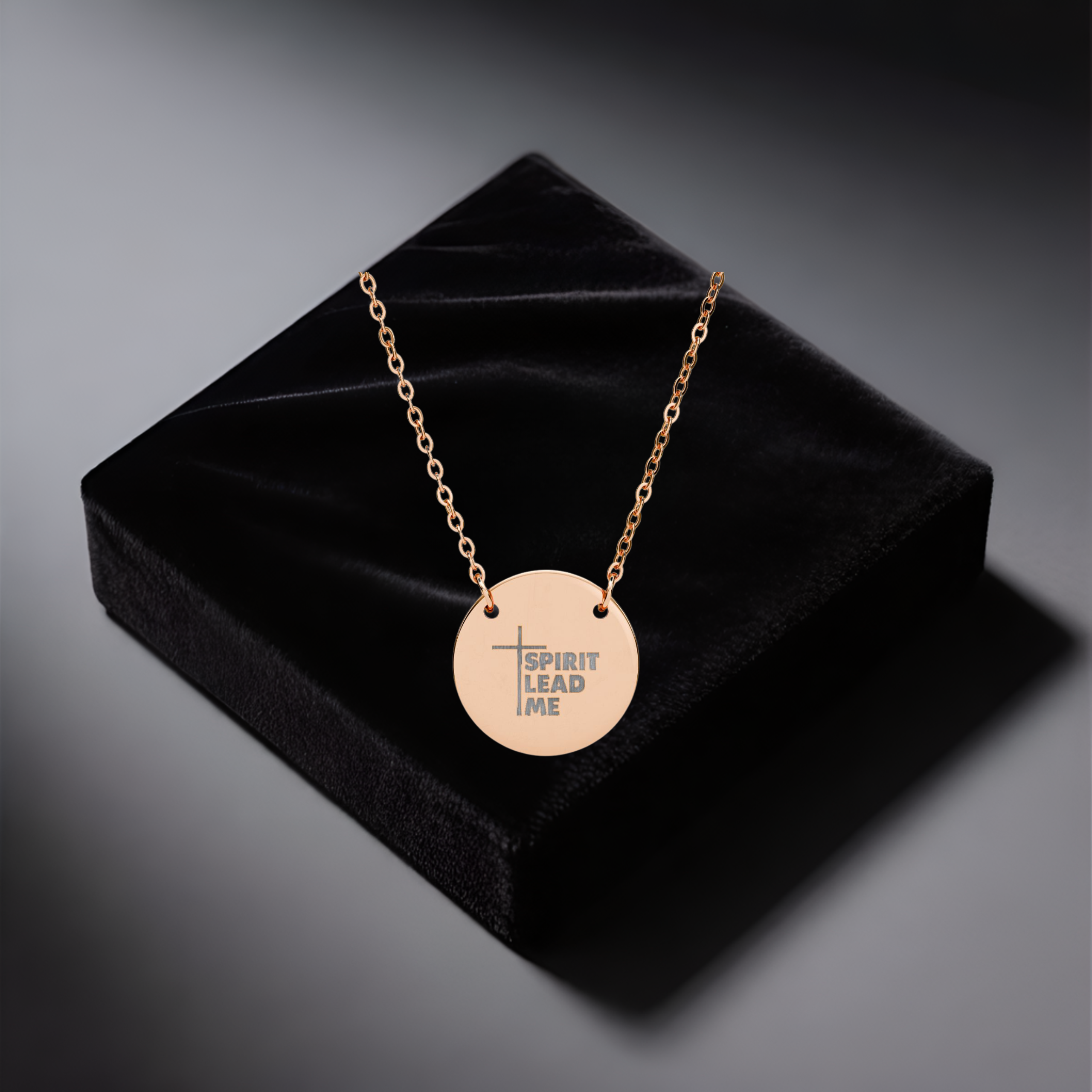 Engraved Circle Necklace "Spirit Lead Me" – Christian Cross Pendant, Inspirational Gift | Unique gift for all occasions product thumbnail image Engraved Circle Necklace "Spirit Lead Me" – Christian Cross Pendant, Inspirational Gift | Unique gift for all occasions product thumbnail image
