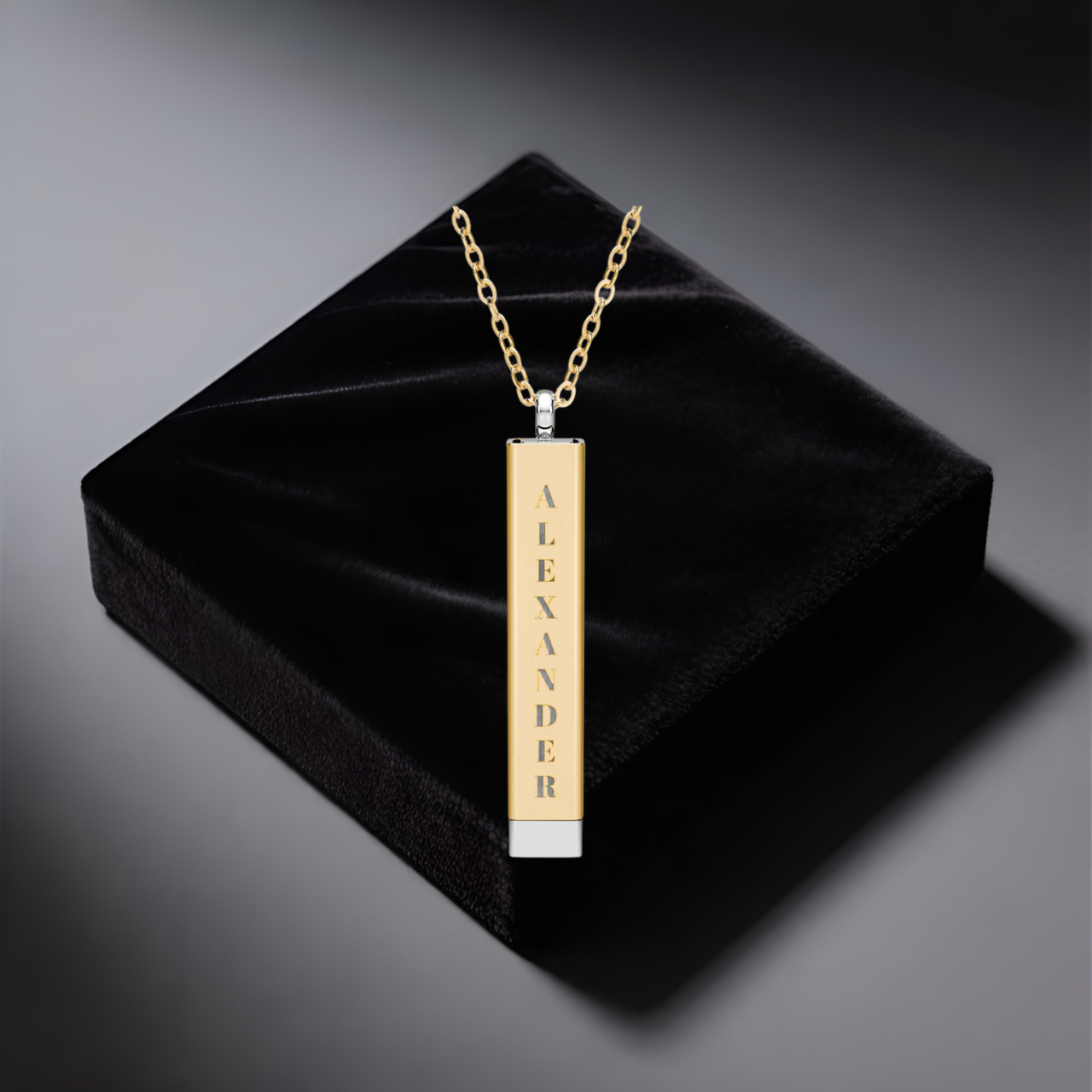 Personalized Sliding Bar Necklace | Custom Secret Message Engraving | Perfect Gift for Him & Her product thumbnail image Personalized Sliding Bar Necklace | Custom Secret Message Engraving | Perfect Gift for Him & Her product thumbnail image