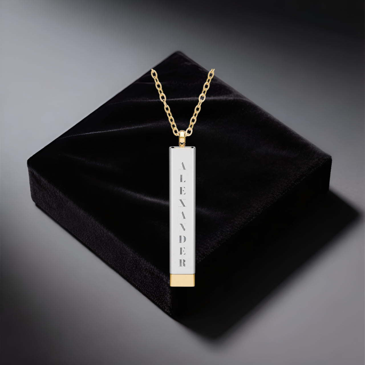 Personalized Sliding Bar Necklace | Custom Secret Message Engraving | Perfect Gift for Him & Her product thumbnail image Personalized Sliding Bar Necklace | Custom Secret Message Engraving | Perfect Gift for Him & Her product thumbnail image