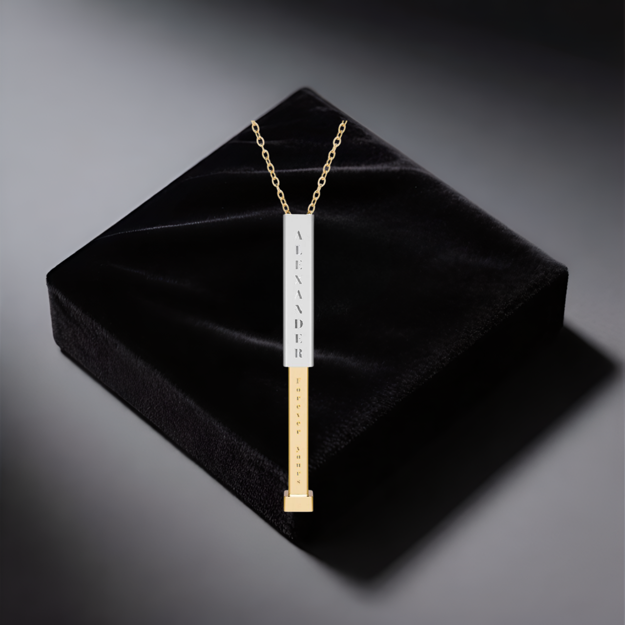 Personalized Sliding Bar Necklace | Custom Secret Message Engraving | Perfect Gift for Him & Her product thumbnail image Personalized Sliding Bar Necklace | Custom Secret Message Engraving | Perfect Gift for Him & Her product thumbnail image