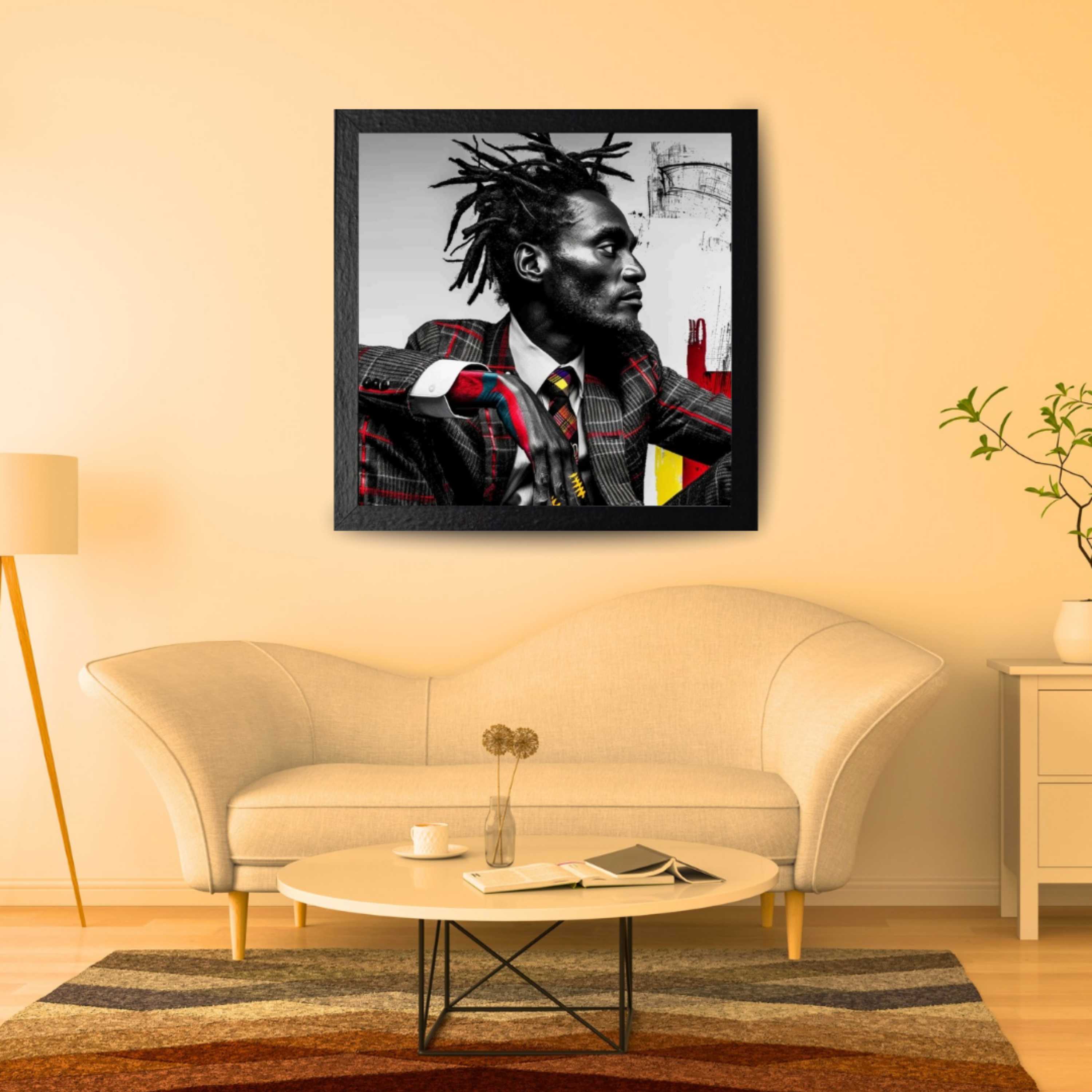 Canvas Wall Art — Dapper Rastafarian Portrait Matte Stretched Canvas 1.25"