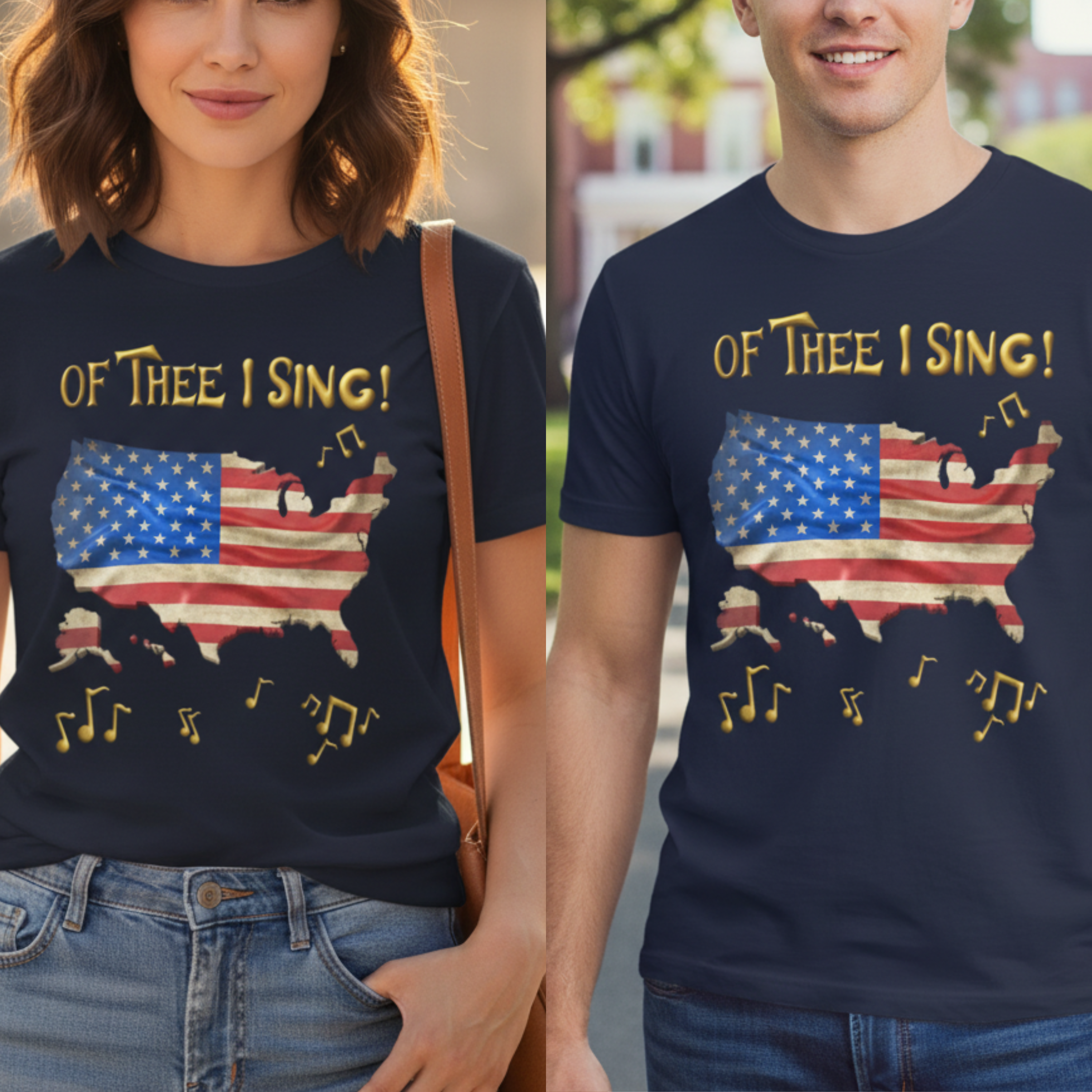 Patriotic 'Of Thee I Sing' USA Map Unisex T-Shirt, USA 250, 1776-2026 product thumbnail image Patriotic 'Of Thee I Sing' USA Map Unisex T-Shirt, USA 250, 1776-2026 product thumbnail image
