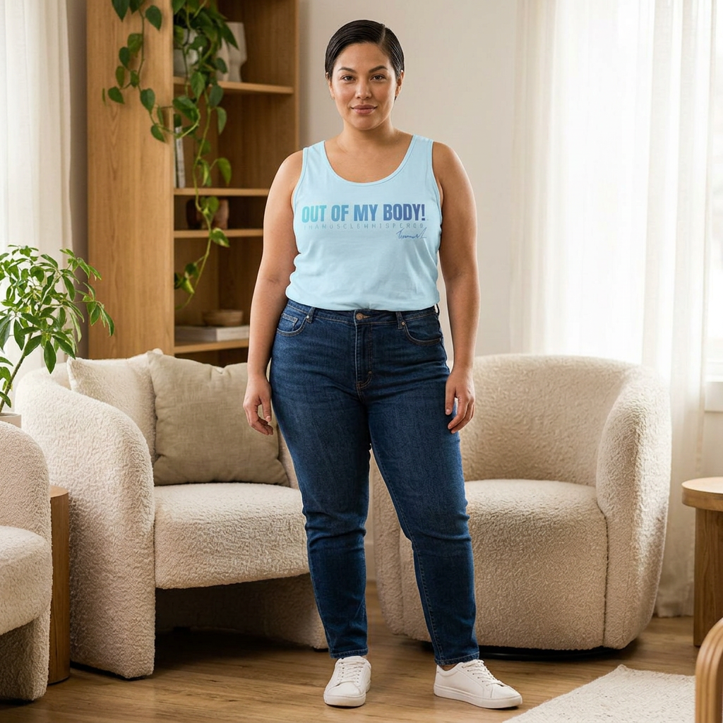 Jackie's Signature Phrase – Out Of My Body™ Comfort Color unisex tanktop