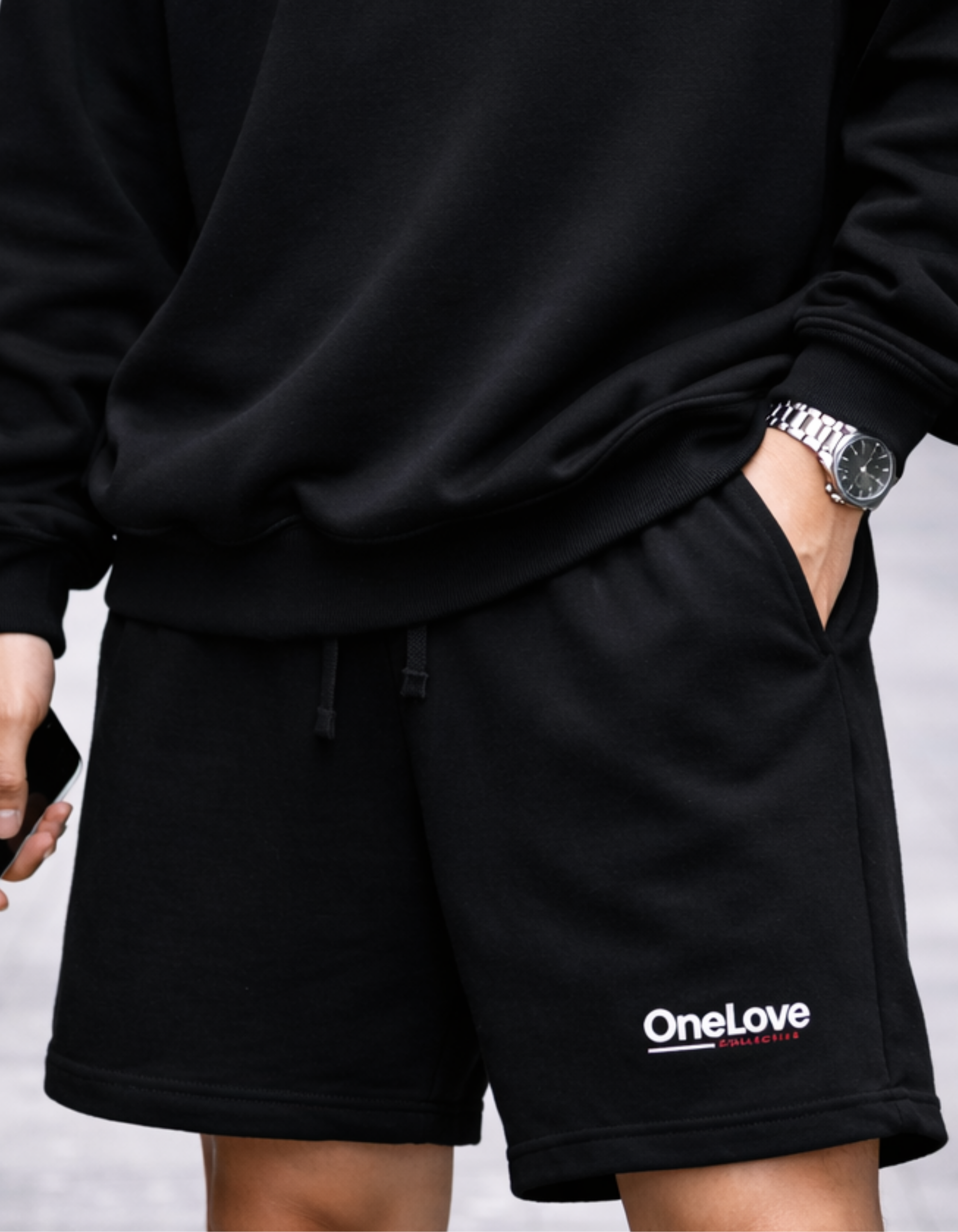 Classic Black Fleece Sweat-Shorts — OneLove Collective