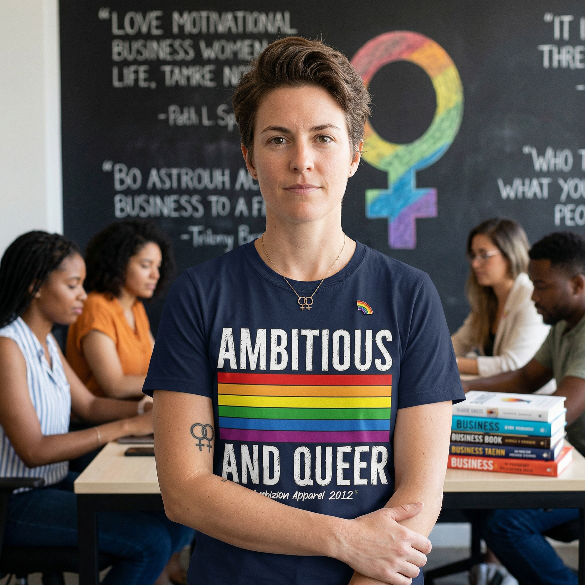 Ambitious and Queer Low Profile Baseball Cap - Pride Symbol Cap for LGBTQ+ Community product thumbnail image