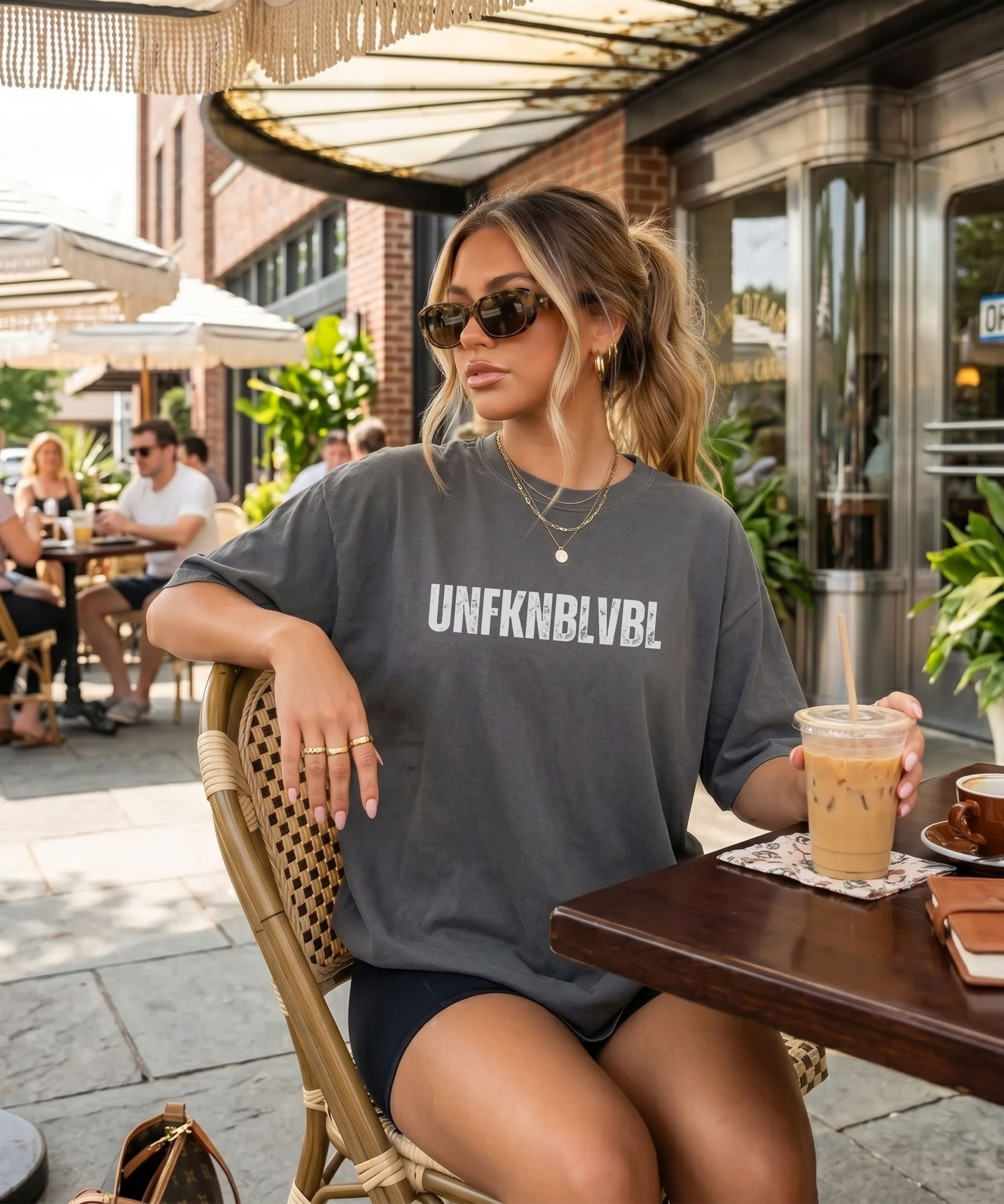 UNFKNBLVBL Short Sleeve Unisex Graphic T-Shirt Comfort Colors Distressed Bold Logo Tee