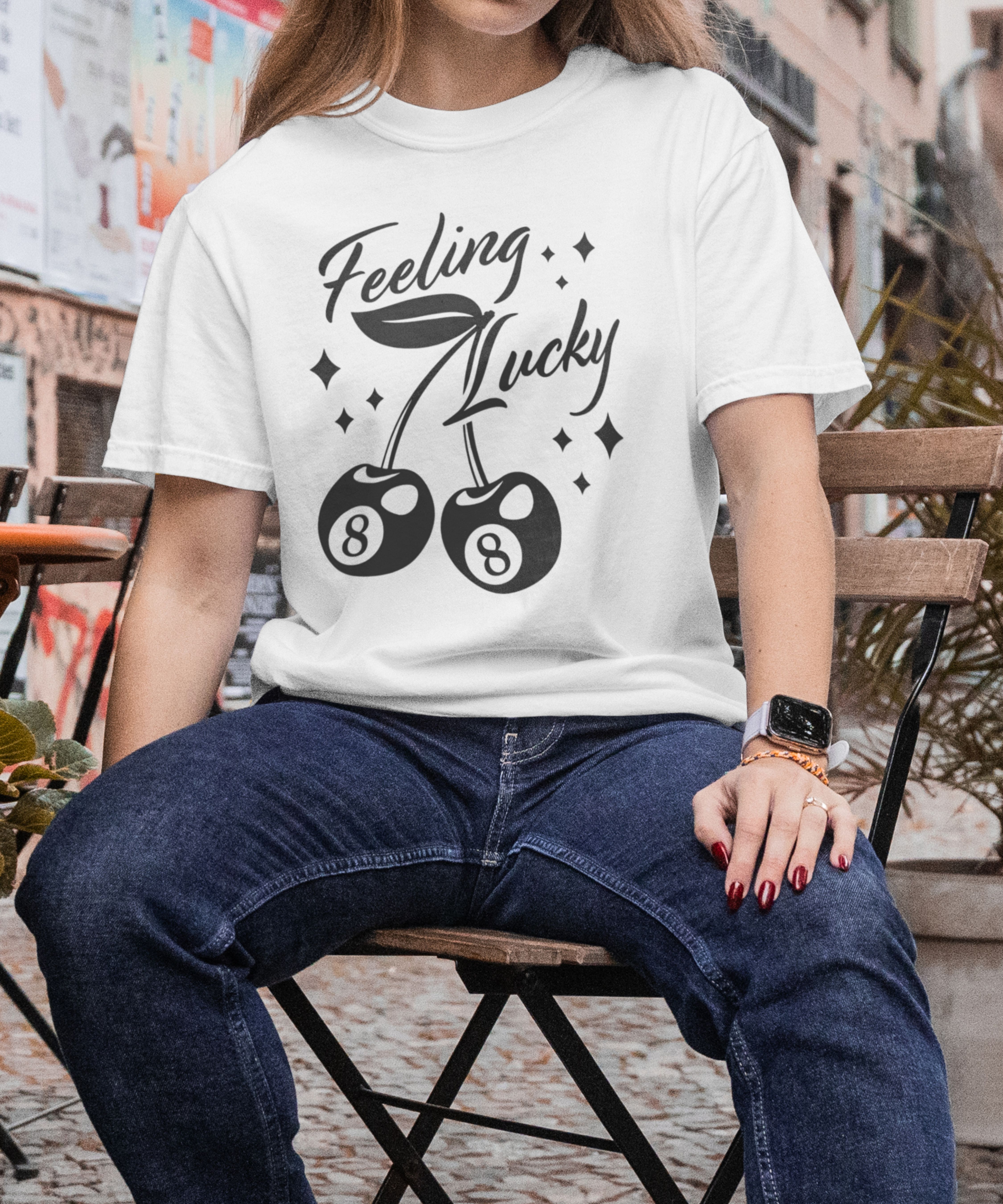 Feeling Lucky Cherry 8-Ball T-Shirt Unisex Retro Lucky Charm Comfort Colors Graphic Tee product thumbnail image Feeling Lucky Cherry 8-Ball T-Shirt Unisex Retro Lucky Charm Comfort Colors Graphic Tee product thumbnail image
