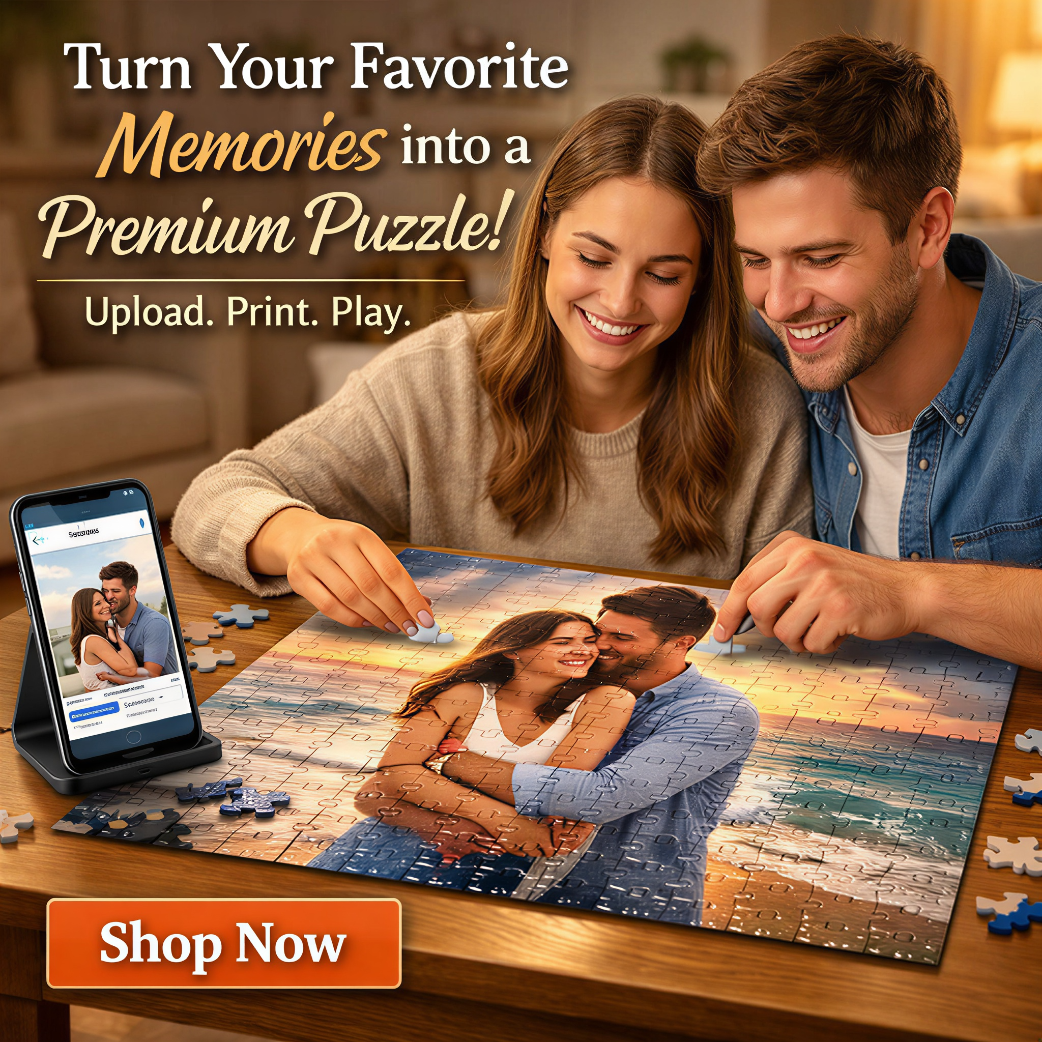 Turn Your Favorite Memory Into a Puzzle You Build Together (110–1014 pcs) product thumbnail image