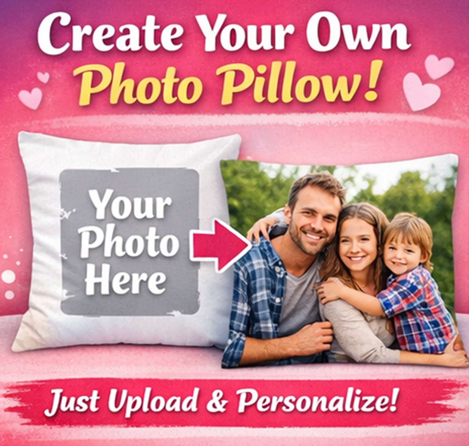 Custom Photo Throw Pillow