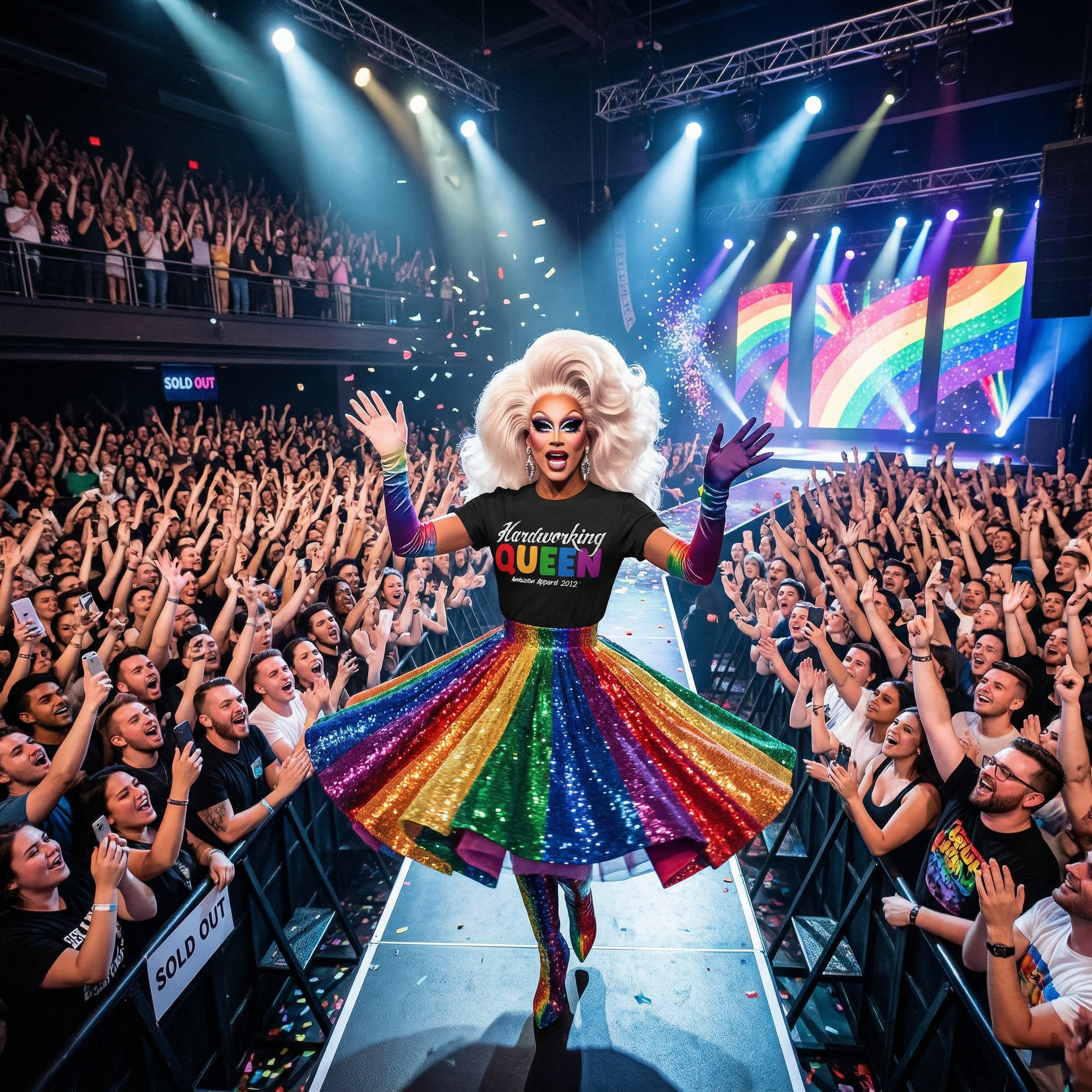 Hardworking Queen Softstyle T-Shirt (LGBTQ) product thumbnail image