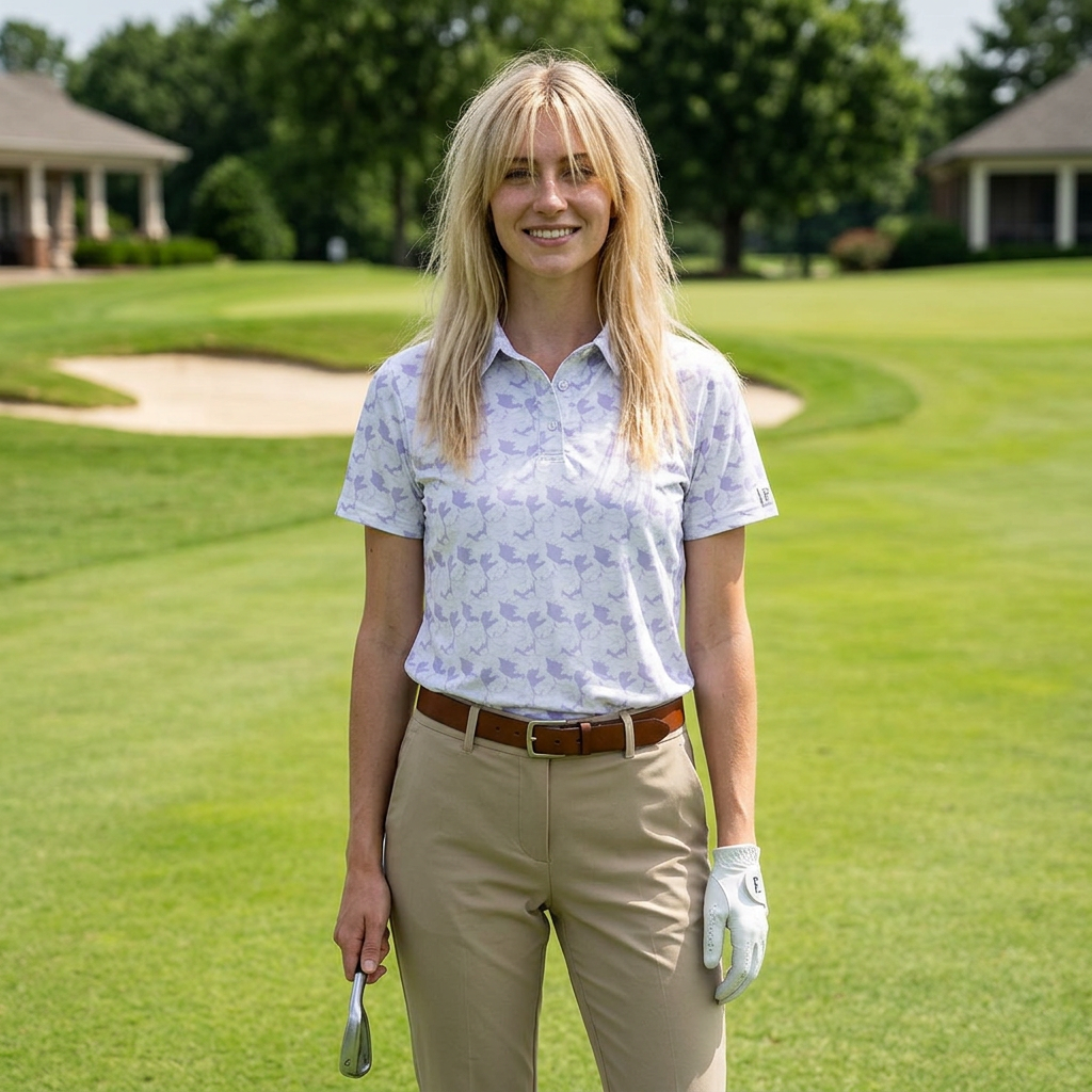 White &amp; Lavender Breezy F9 Polo product thumbnail image