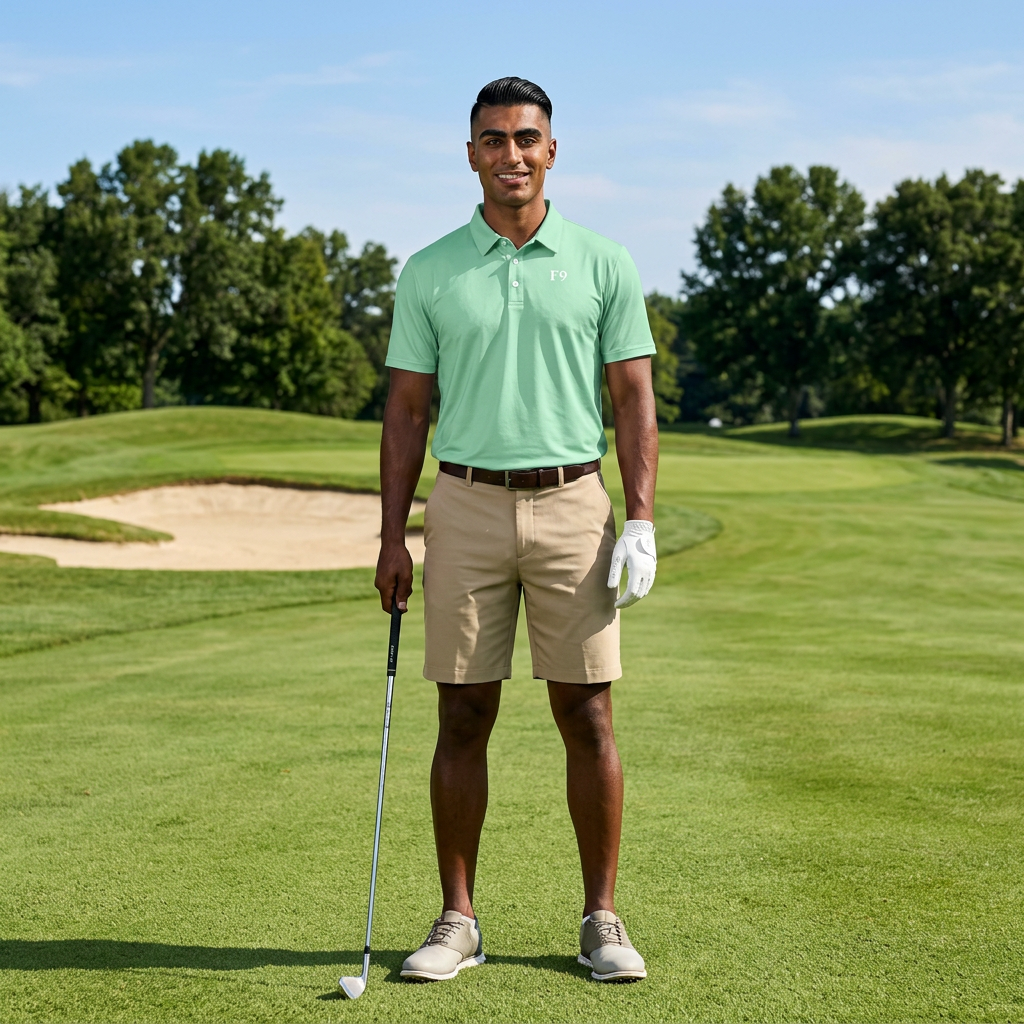 F9 Mint Polo Shirt - Lightweight Casual Golf &amp; Work Polo