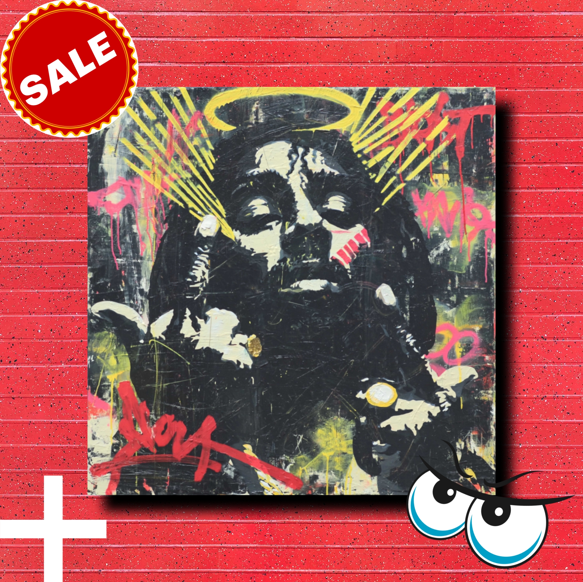 Street Art Canvas Print - Graffiti Halo Portrait (Matte Stretched 1.25") product thumbnail image Street Art Canvas Print - Graffiti Halo Portrait (Matte Stretched 1.25") product thumbnail image