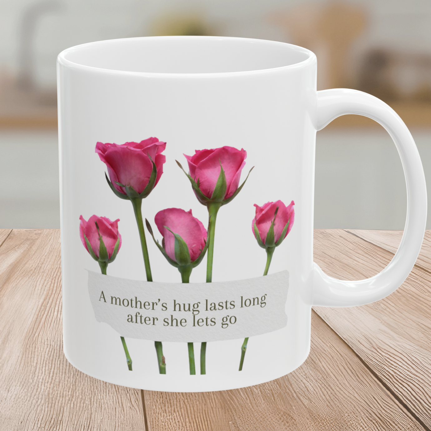 Mother's Day Floral Mug - Pink Rose Ceramic Coffee Cup (11oz, 15oz) product thumbnail image Mother's Day Floral Mug - Pink Rose Ceramic Coffee Cup (11oz, 15oz) product thumbnail image