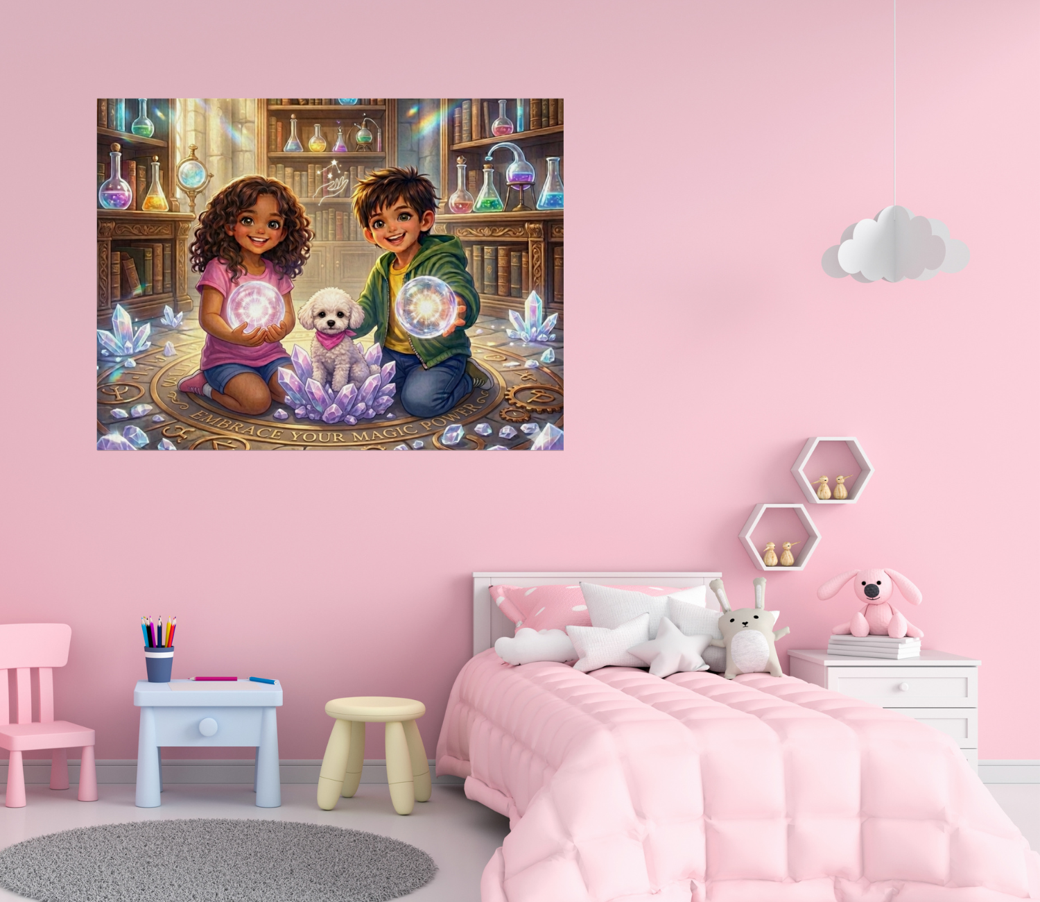 "My Magic Power" Kids Art Poster — Enchanted Library Edition product thumbnail image "My Magic Power" Kids Art Poster — Enchanted Library Edition product thumbnail image