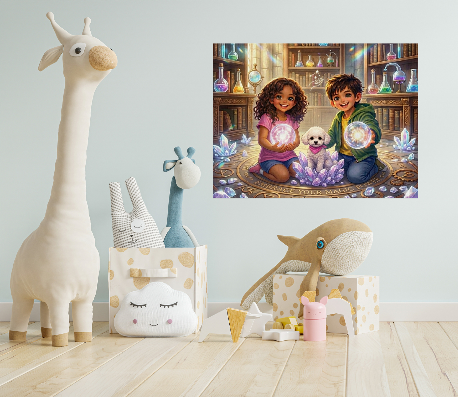 "My Magic Power" Kids Art Poster — Enchanted Library Edition product thumbnail image
