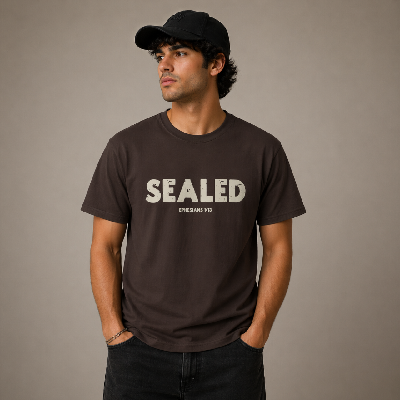 SEALED EPHESIANS 1:13 MENS SOFTSTYLE TEE (FRONT DESIGN) product thumbnail image