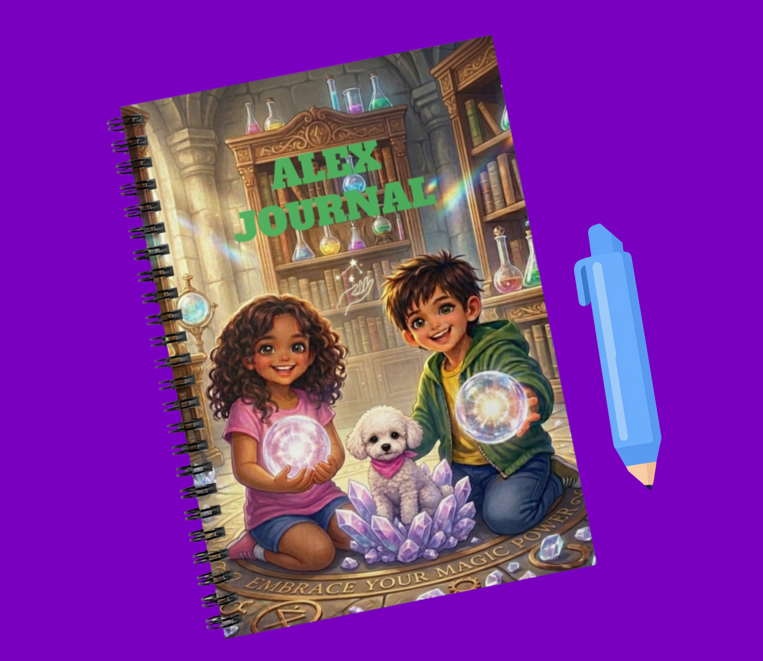 My Magic Power is Energy Kids Journal — Personalized Spiral Notebook (Alex Journal) product thumbnail image My Magic Power is Energy Kids Journal — Personalized Spiral Notebook (Alex Journal) product thumbnail image