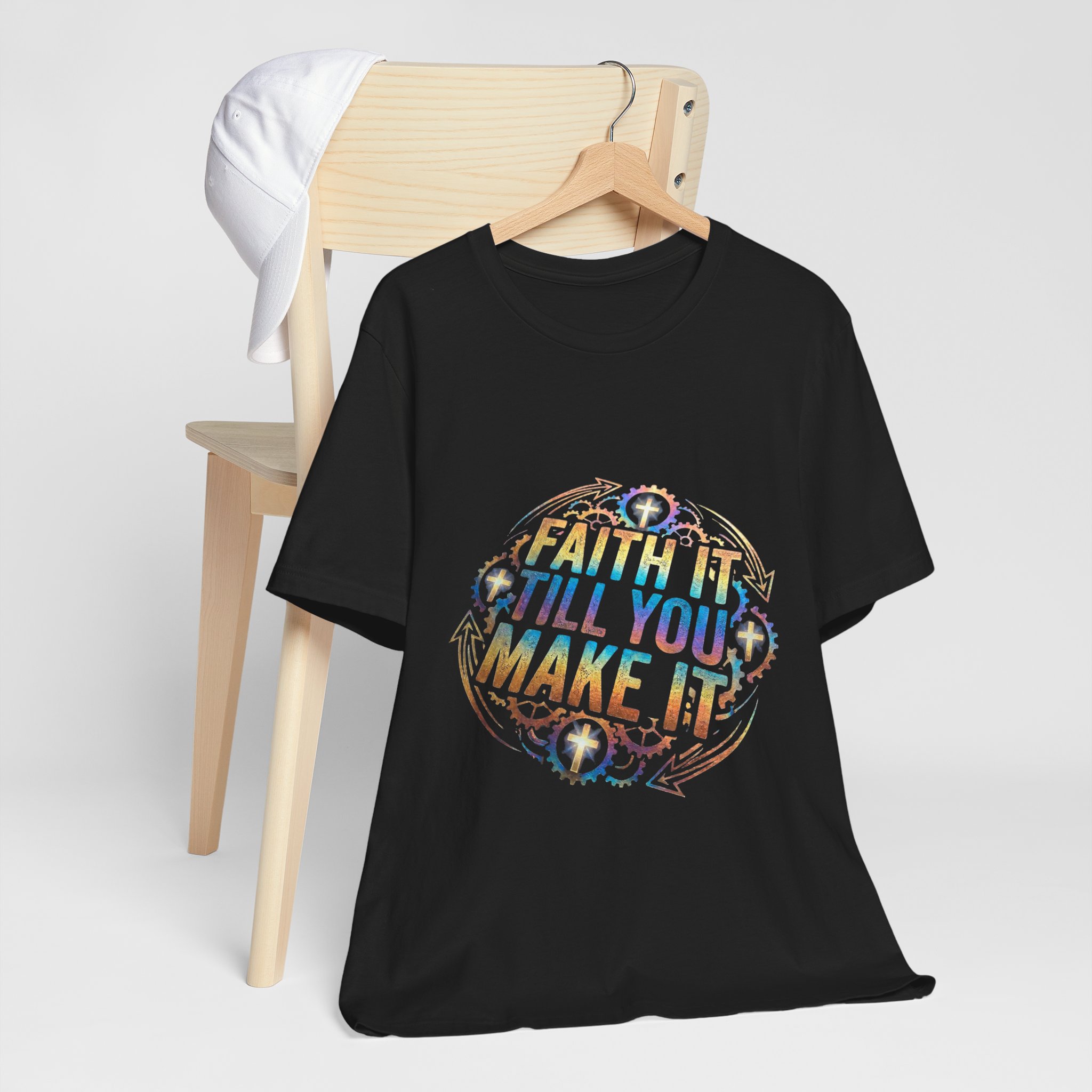 Faith It 'Til You Make It Tee — Inspirational Christian Graphic T-Shirt product thumbnail image