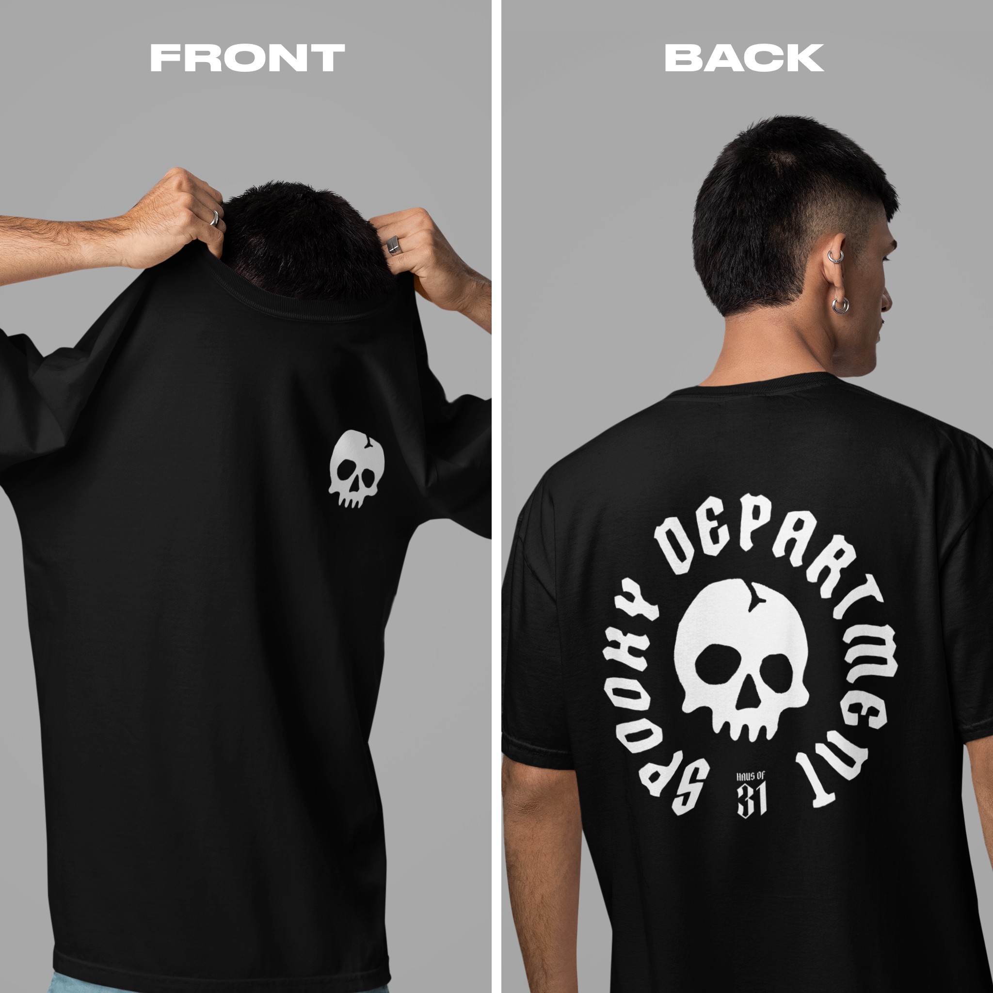 Spooky Department Skull Tee product thumbnail image