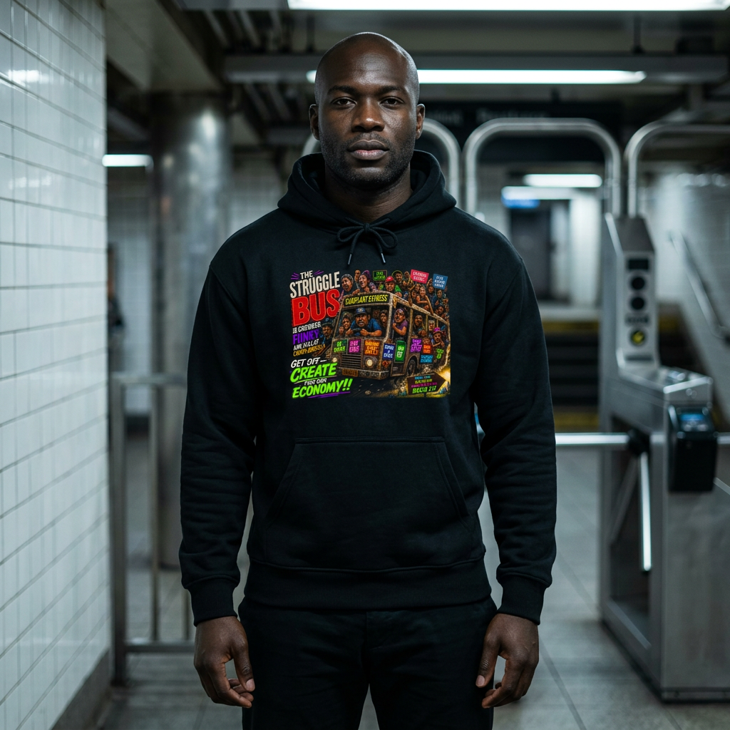 Struggle Bus Hoodie – “Get Off & Create Your Own Economy” | Motivational Streetwear | Bold Mindset Graphic | LifeCoachDesigns.shop product thumbnail image Struggle Bus Hoodie – “Get Off & Create Your Own Economy” | Motivational Streetwear | Bold Mindset Graphic | LifeCoachDesigns.shop product thumbnail image