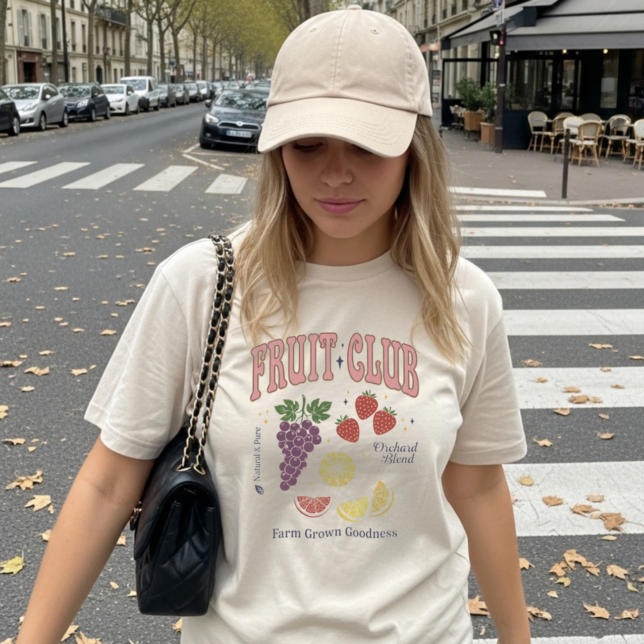 Fruit Club T-Shirt — Vintage Fruit Graphic Tee (Farm Grown Goodness)