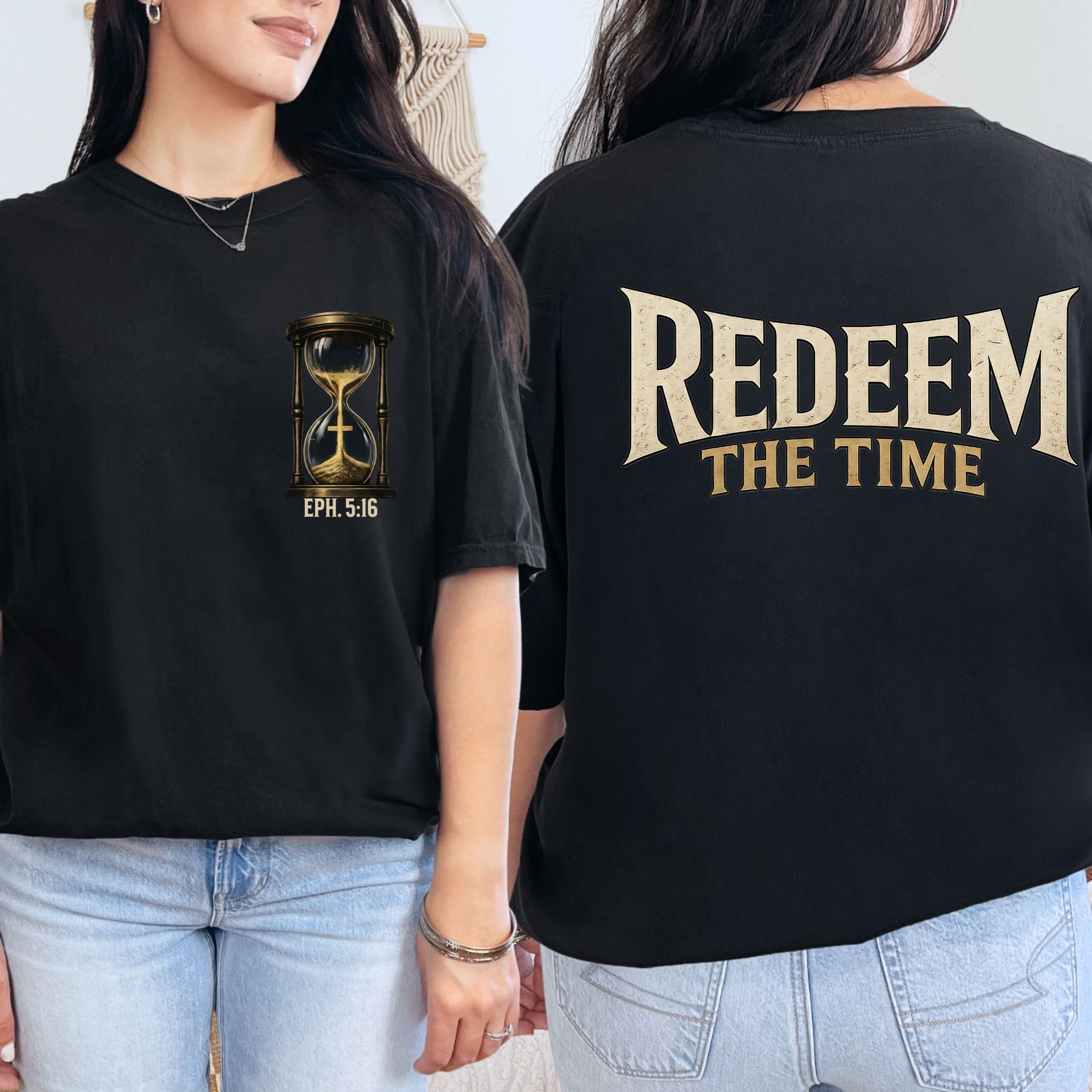 Redeem The Time | Hourglass + Sand Cross Shirt – Christian Graphic Tee (Comfort Colors 1717) product thumbnail image Redeem The Time | Hourglass + Sand Cross Shirt – Christian Graphic Tee (Comfort Colors 1717) product thumbnail image