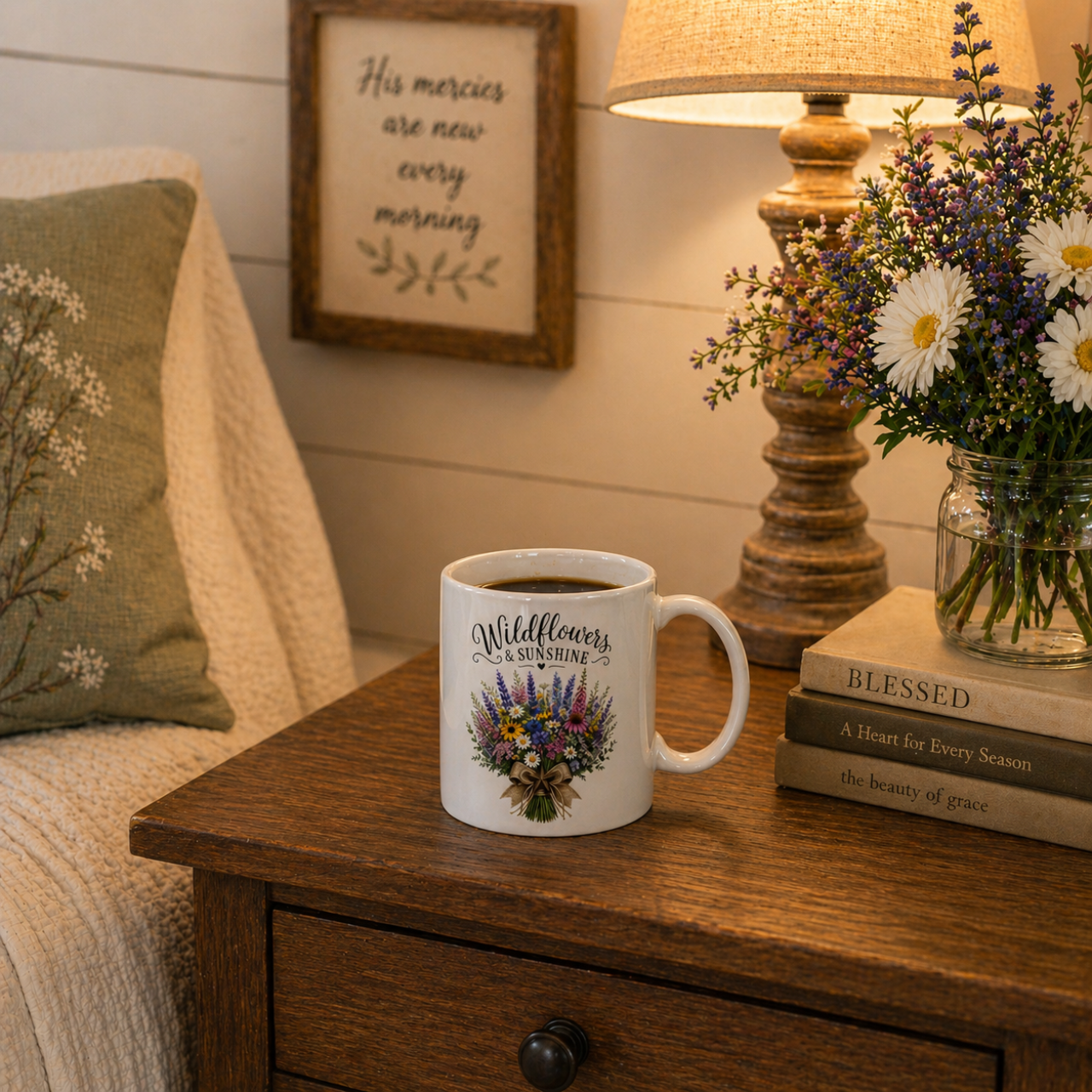 Wildflowers &amp; Sunshine Mug | Floral Coffee Cup product thumbnail image