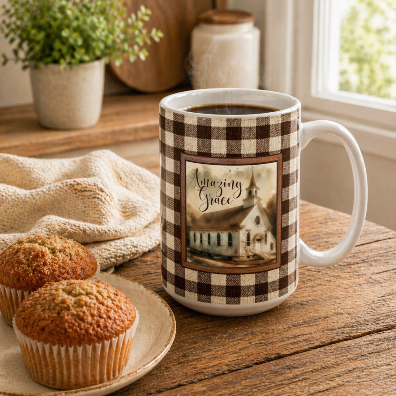 Amazing Grace Mug | Rustic Farmhouse Faith Gift (15oz) product thumbnail image