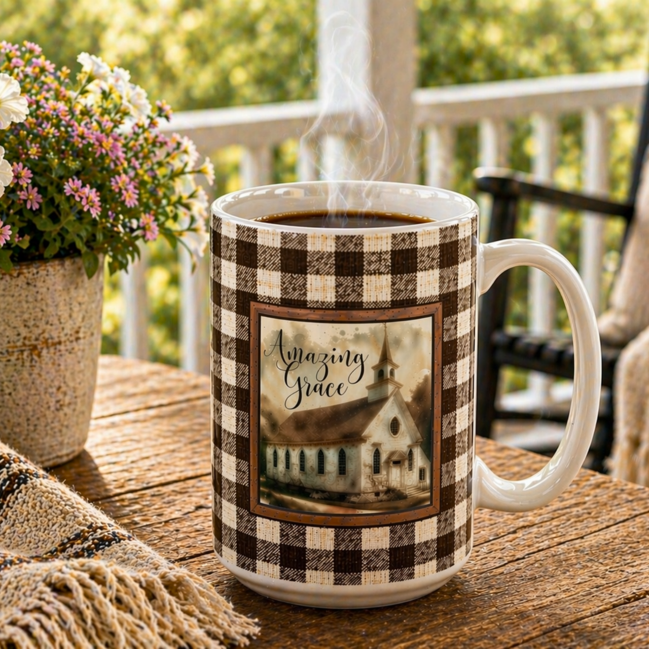 Amazing Grace Mug | Rustic Farmhouse Faith Gift (15oz) product thumbnail image