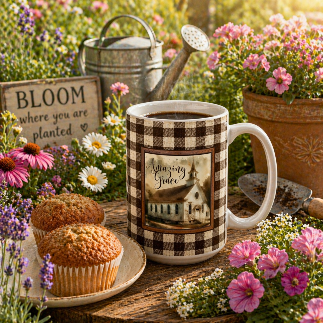 Amazing Grace Mug | Rustic Farmhouse Faith Gift (15oz) product thumbnail image Amazing Grace Mug | Rustic Farmhouse Faith Gift (15oz) product thumbnail image