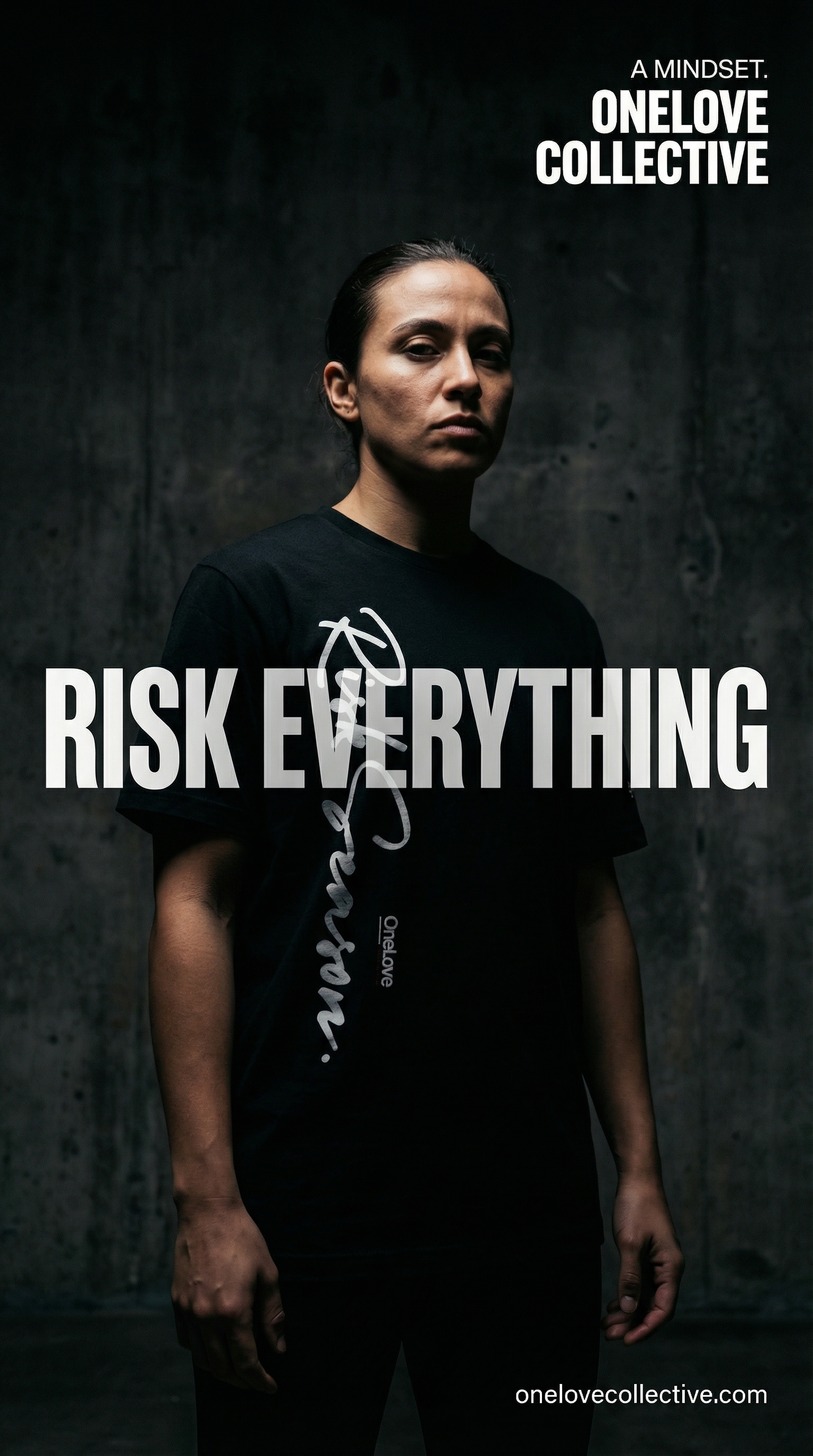 Risk Everything. Regret Nothing. Tee – OneLove Collective product thumbnail image Risk Everything. Regret Nothing. Tee – OneLove Collective product thumbnail image