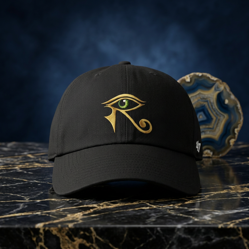 Eye of Horus Hat — Black with gold emblem