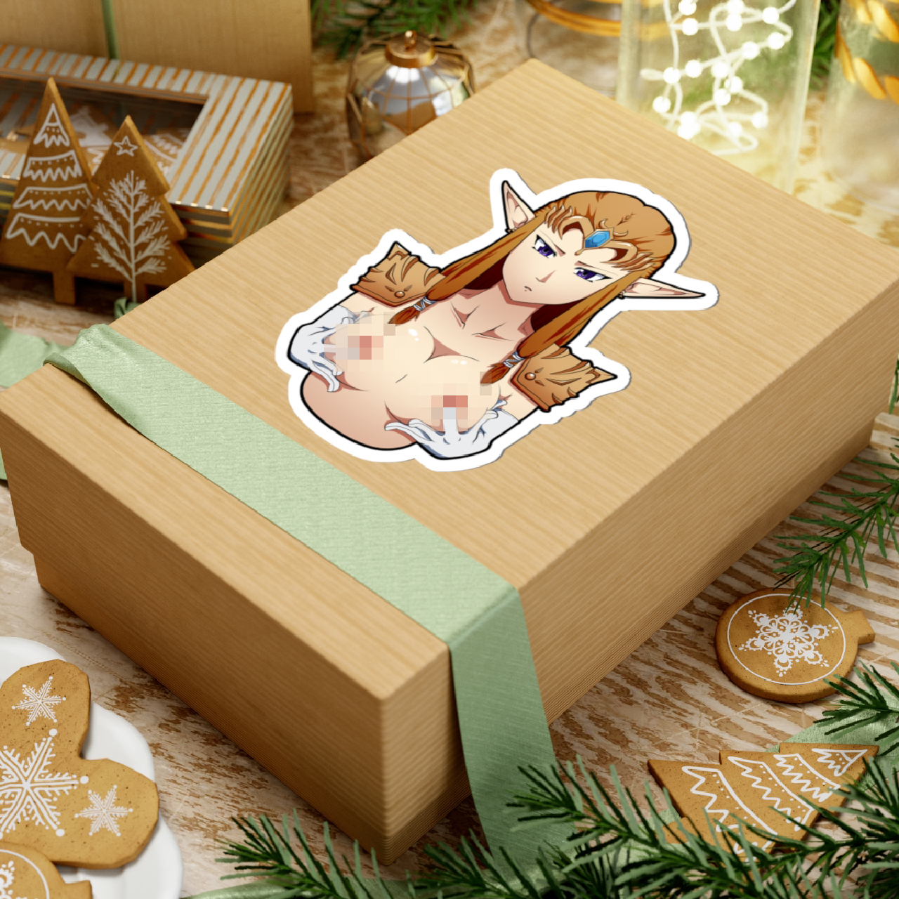 Sexy Fantasy Elf Sticker — Anime Kiss-Cut Decal (Laptop, Water Bottle) product thumbnail image