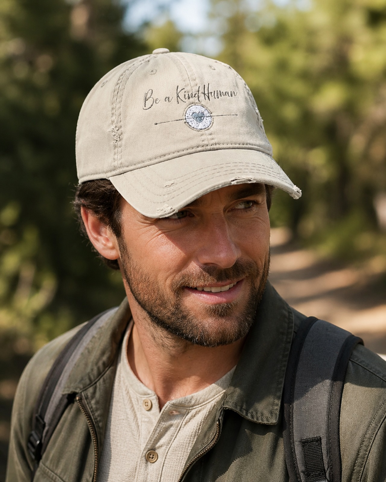 Be a Kind Human Distressed Hat, Kindness Embroidered Baseball Cap, Neutral Vintage Style Cap, Adjustable Cotton Twill Hat product thumbnail image Be a Kind Human Distressed Hat, Kindness Embroidered Baseball Cap, Neutral Vintage Style Cap, Adjustable Cotton Twill Hat product thumbnail image
