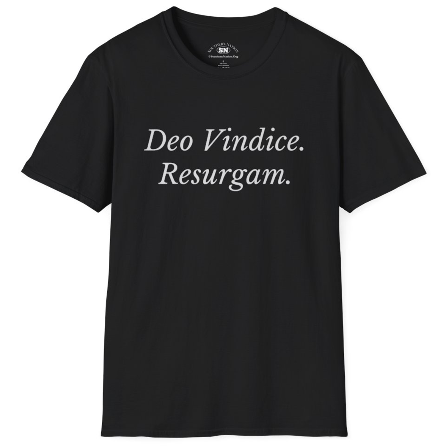 Southern Vidicator - "Deo Vindice. Resuragam." Black Tee