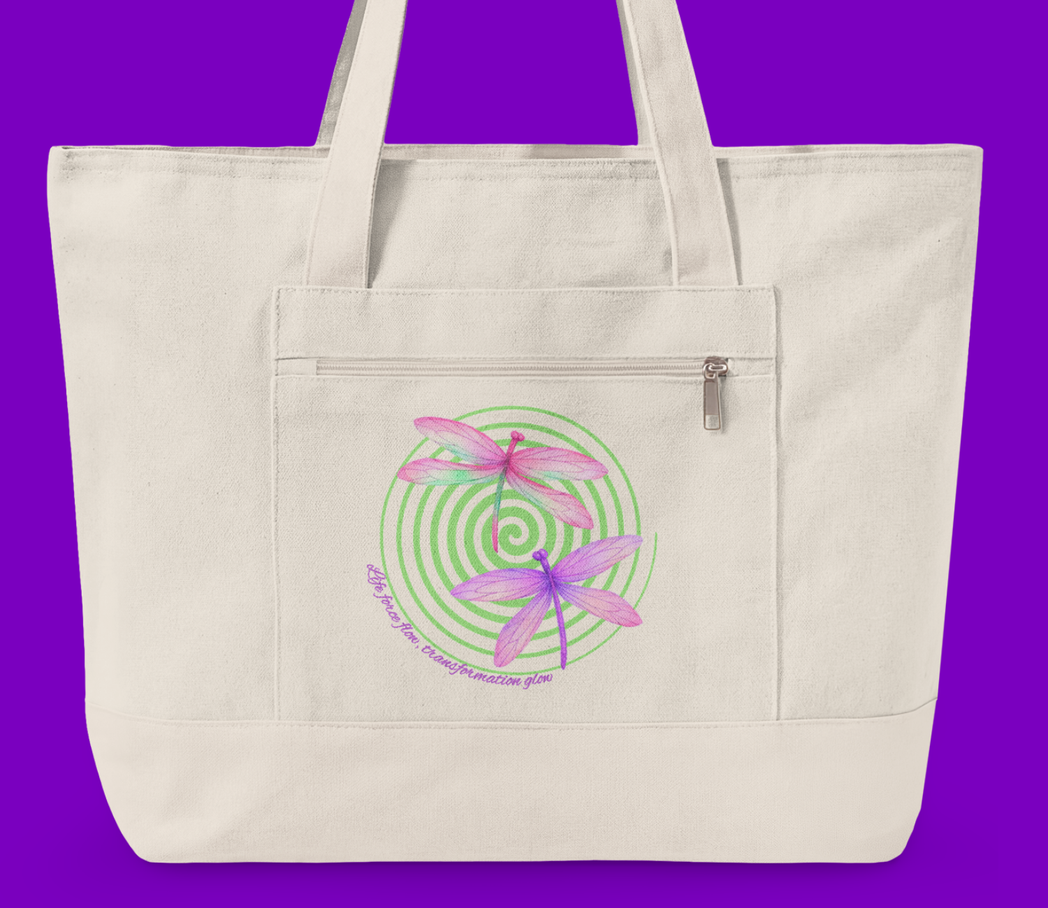 Transformation Glow: Mint & Pink Dragonfly Spiral product thumbnail image Transformation Glow: Mint & Pink Dragonfly Spiral product thumbnail image