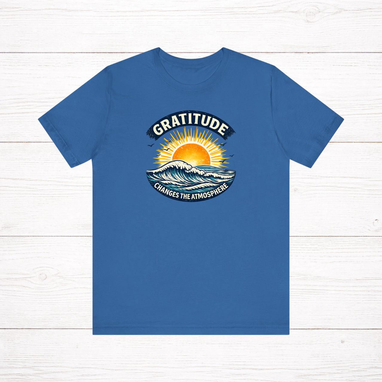 'Gratitude Changes the Atmosphere' Short Sleeve Tee product thumbnail image 'Gratitude Changes the Atmosphere' Short Sleeve Tee product thumbnail image