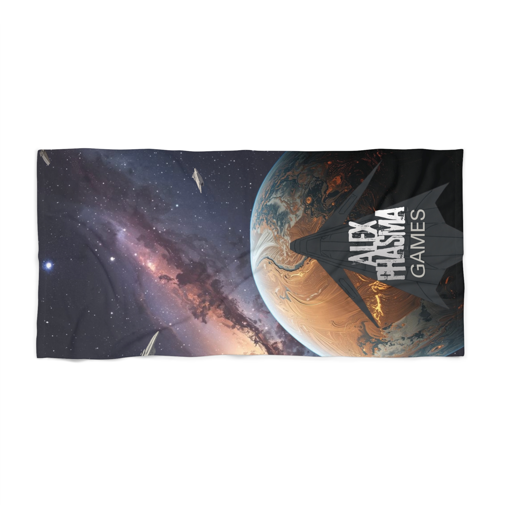 Planetary Logo Beach Towel – Space Nebula Design with 'Alex Phasma Games' Logo product thumbnail image Planetary Logo Beach Towel – Space Nebula Design with 'Alex Phasma Games' Logo product thumbnail image